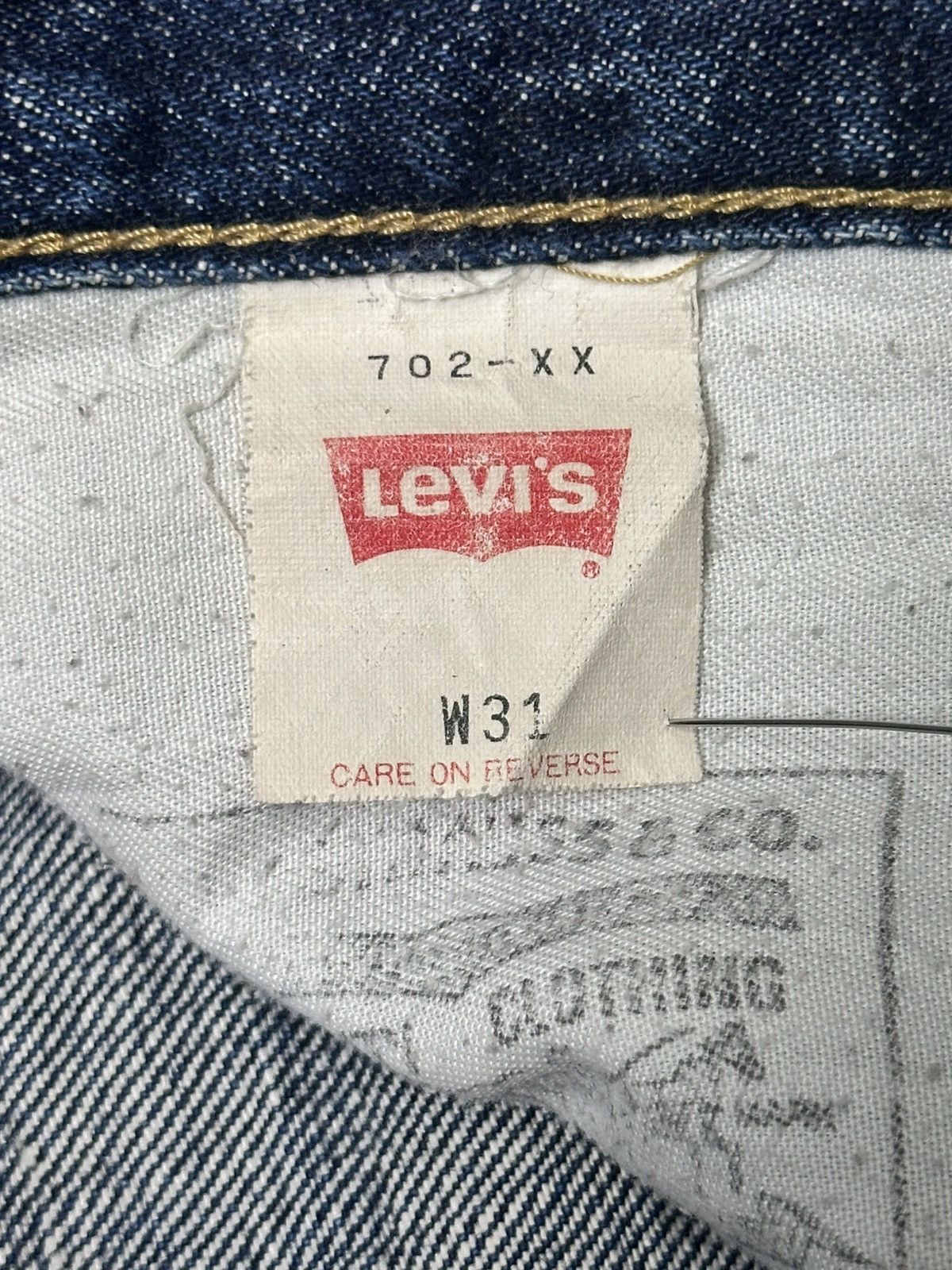 Levi's Vintage Levi’s 702XX Buckleback Selvedge Japan Jeans Big E Size US 31 - 16 Thumbnail