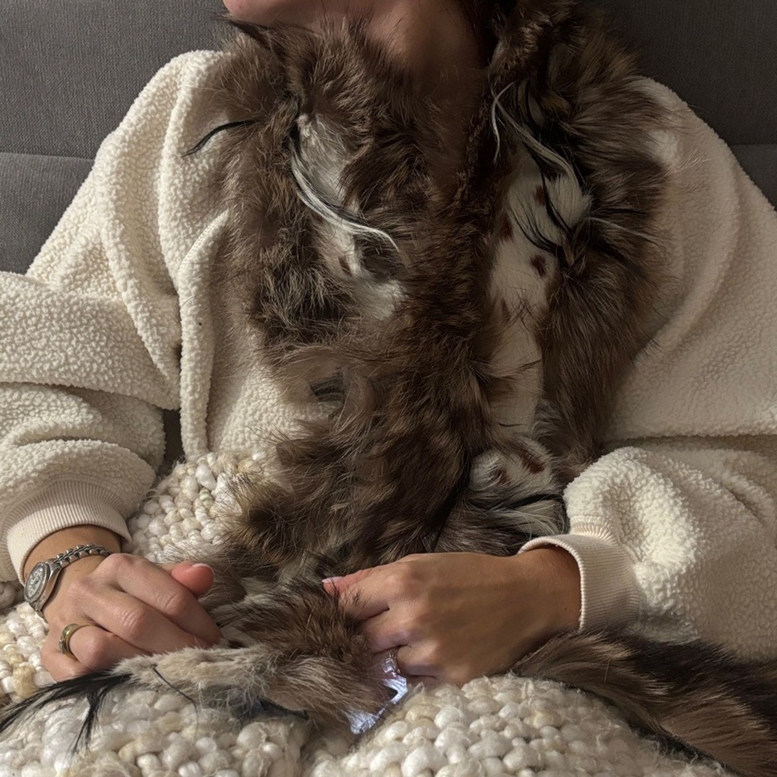 Gianfranco Ferre NWT Gianfranco Ferré Real Fur Collar Scarf Size ONE SIZE - 9 Thumbnail