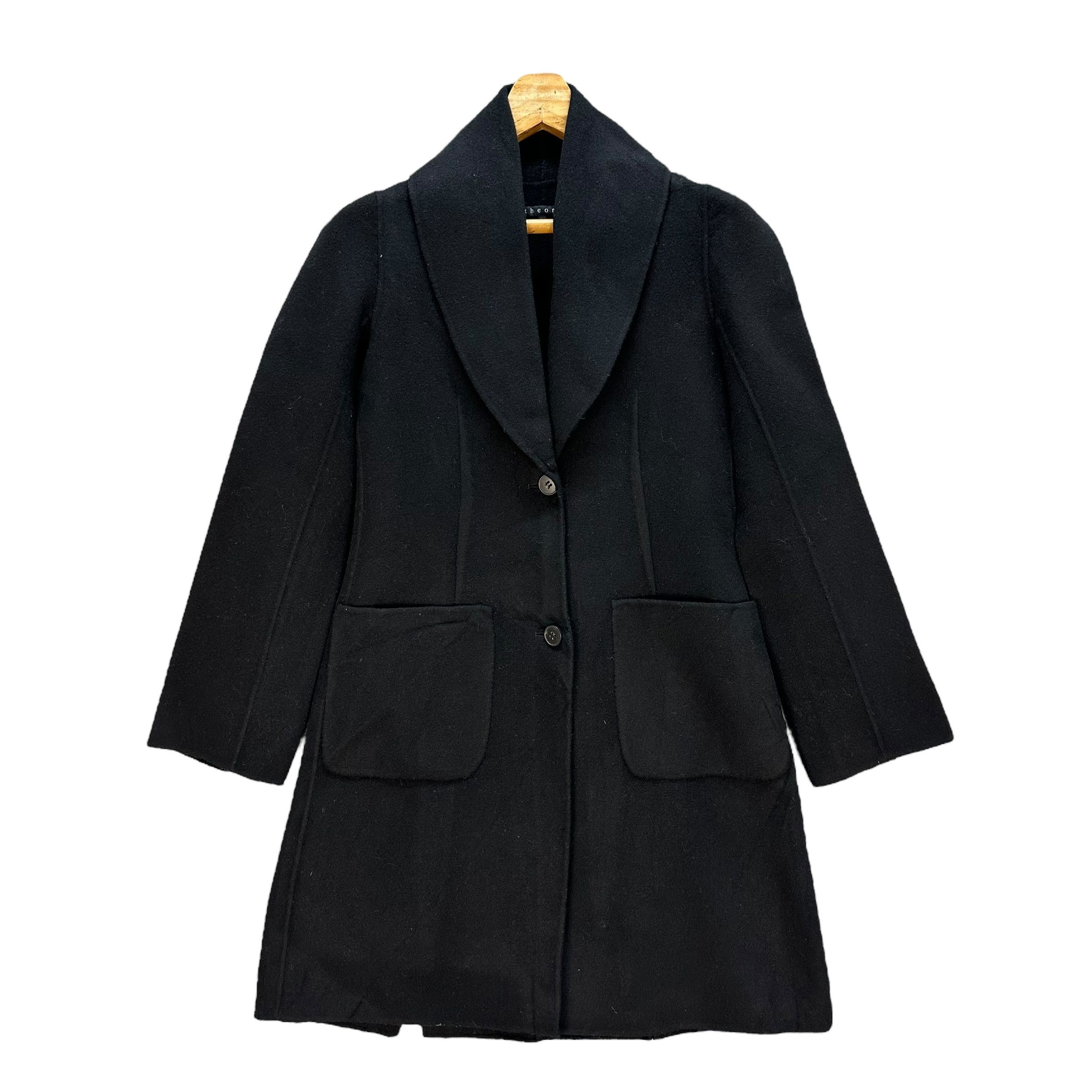 Theory Theory Rabbit Wool Collar Wool Nylon Overcoat #A32-0714 Size S / US 4 / IT 40 - 1 Thumbnail