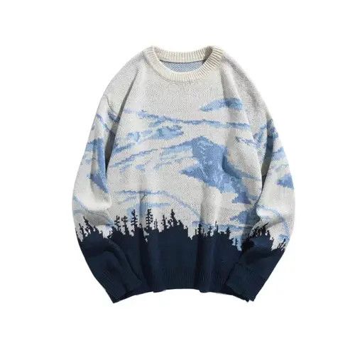 Designer × Japanese Brand Snow Mountain Round Neck Casual Knit Sweater Size US M / EU 48-50 / 2 - 2 Thumbnail