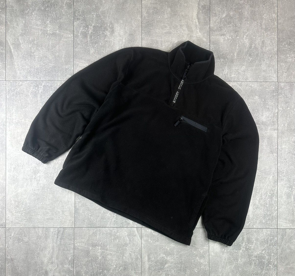 Stussy Stussy Logo Tape Mock Black Neck Mens Fleece Jacket Size US L / EU 52-54 / 3 - 1 Thumbnail