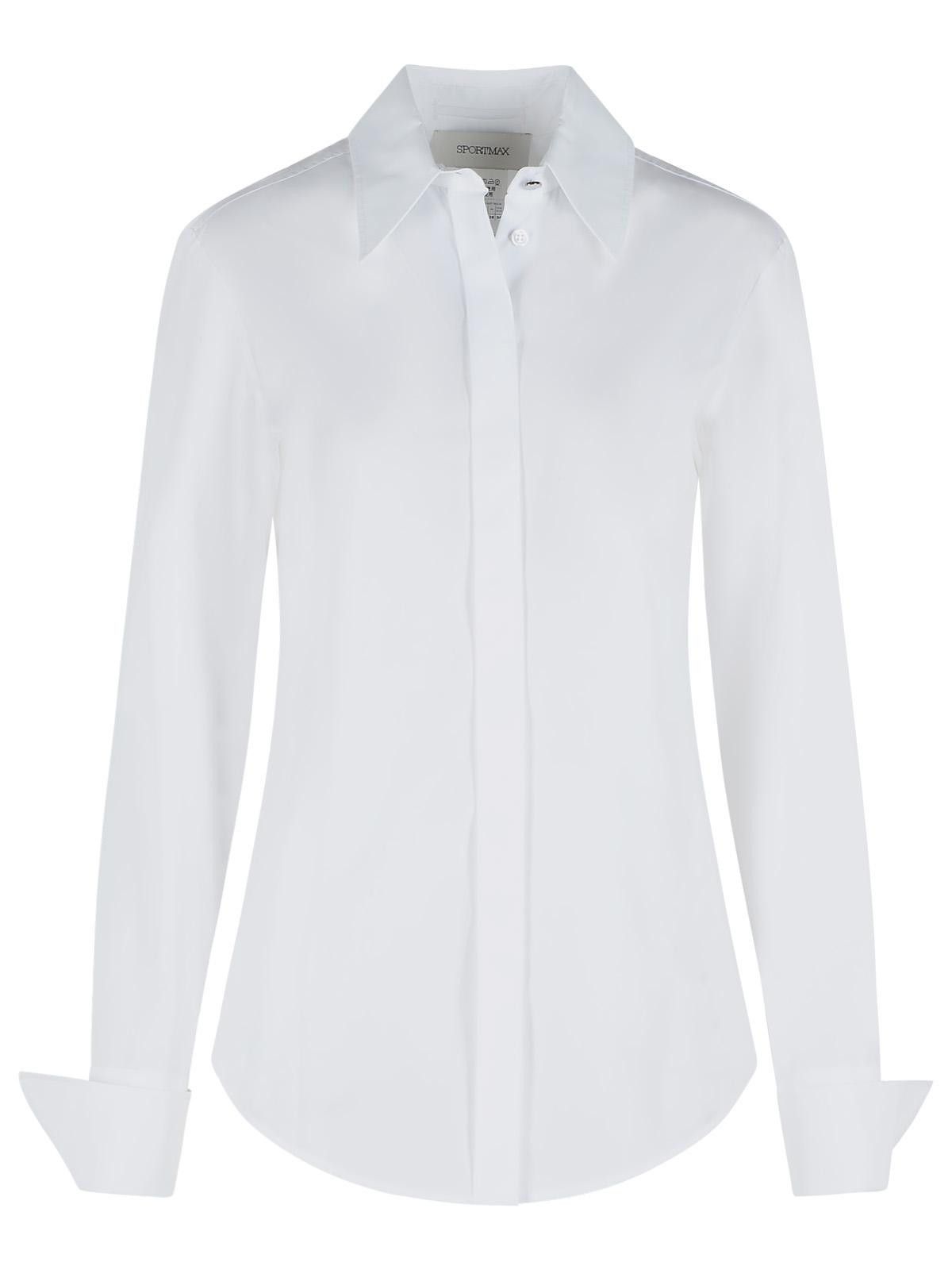 Sportmax SPORTMAX White Cotton Shirt Size M / US 6-8 / IT 42-44 - 1 Thumbnail