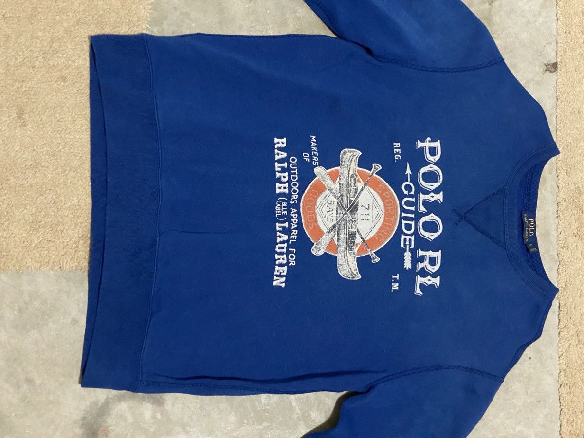 image of Polo Ralph Lauren Vintage 2005 Blue Polo Crewneck Sweater, Men's (Size Large)