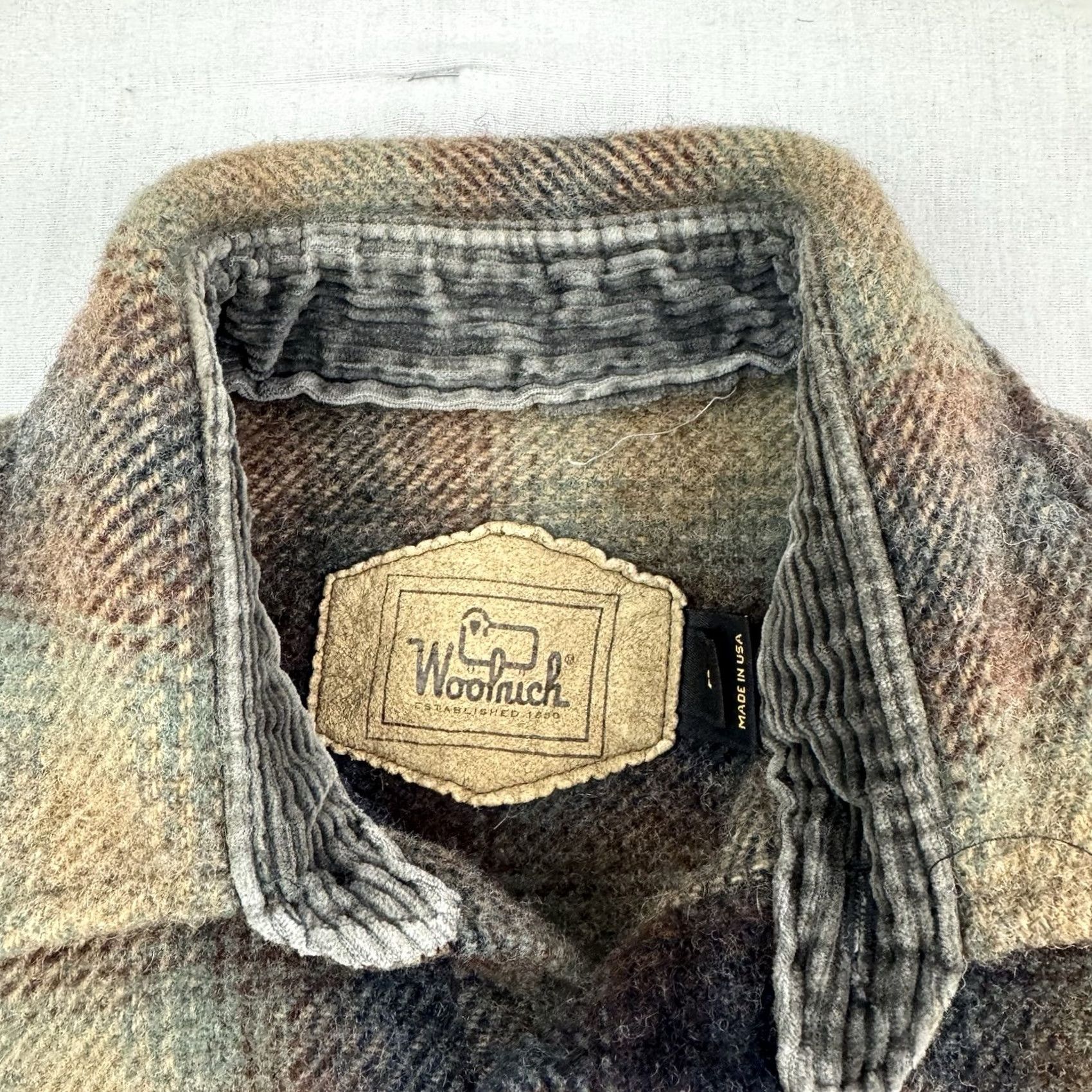 Vintage VINTAGE Woolrich Shirt Adult Large Plaid Wool Button Up Long Sleeve Brown 90s Mens Size US L / EU 52-54 / 3 - 2 Thumbnail