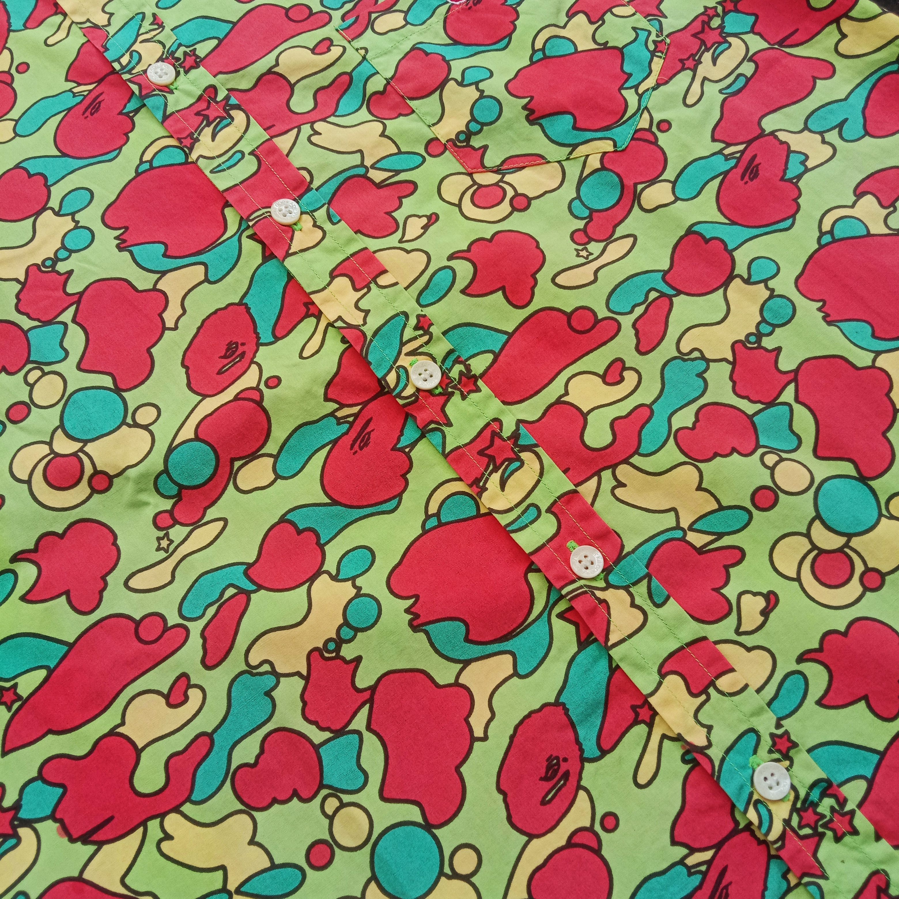 Bape Star Camo Button Up S/S Shirt (2001) Size US L / EU 52-54 / 3 - 2 Thumbnail