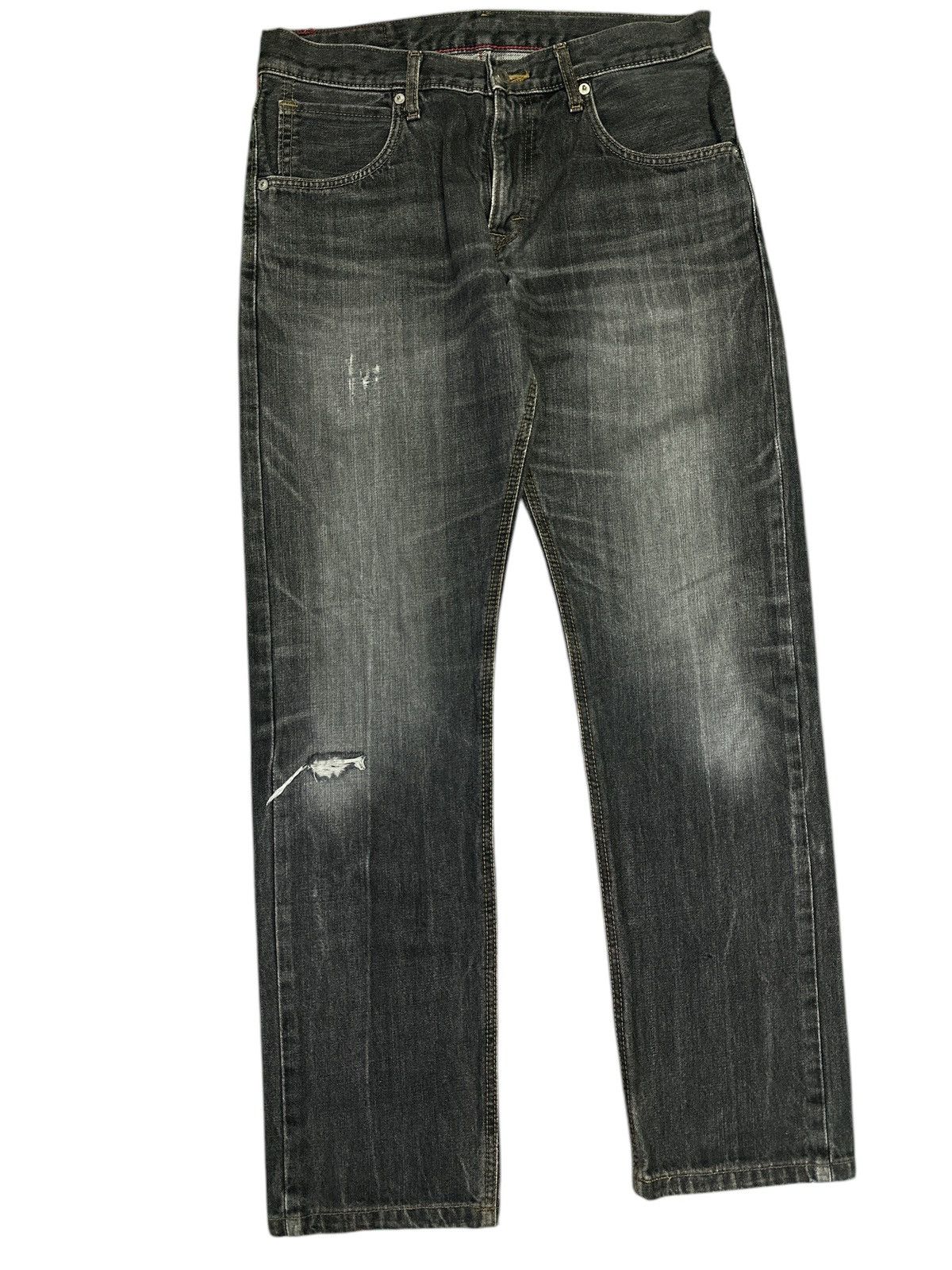 Vintage Vintage Edwin Vx SuperbLack Distress . Size US 32 / EU 48 - 1 Thumbnail