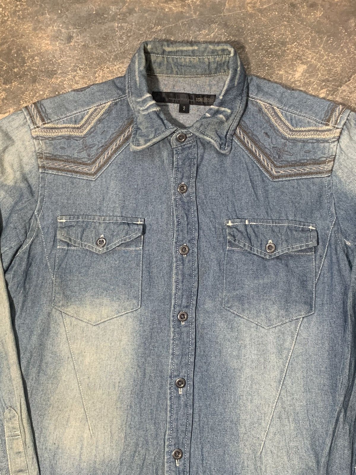 Schlussel Vintage Schlussel embroidered western shirt Size US M / EU 48-50 / 2 - 2 Thumbnail