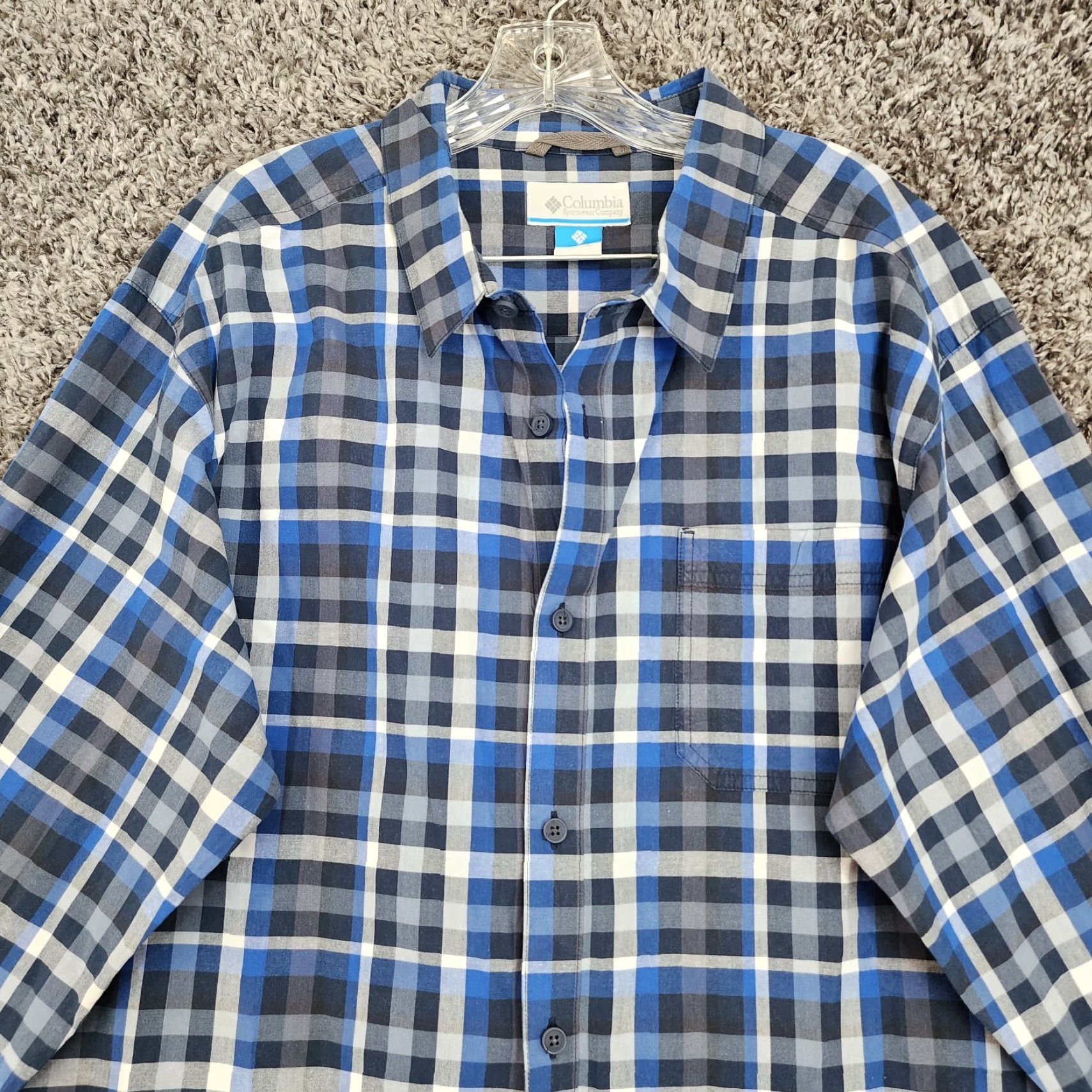 Vintage Columbia Shirt Men 2XL Blue Plaid Long Sleeve Button-Up Size US XXL / EU 58 / 5 - 3 Thumbnail