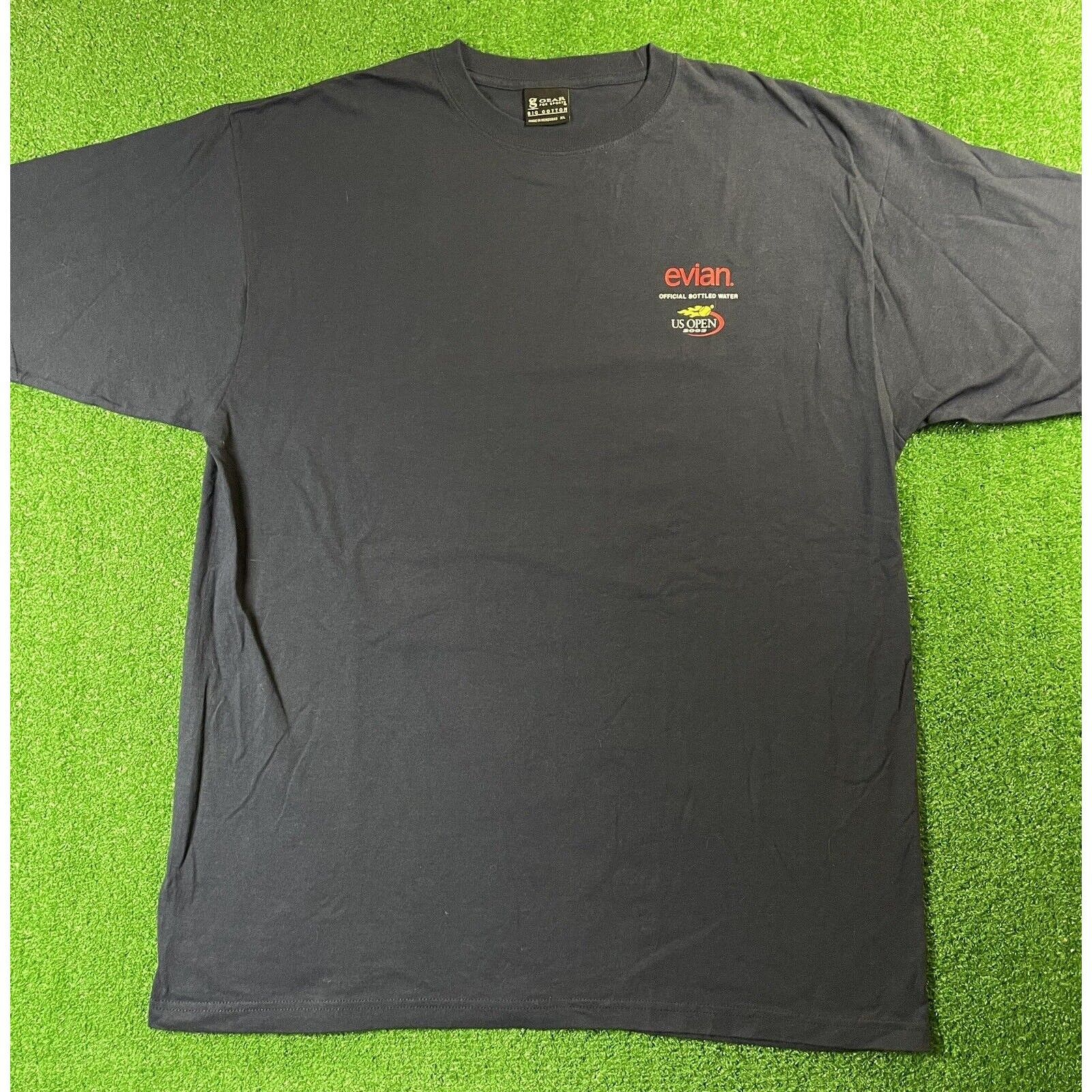 Vintage Vintage US Open Tennis Evian Water XL Baby Blue Shirt Size US XL / EU 56 / 4 - 2 Thumbnail