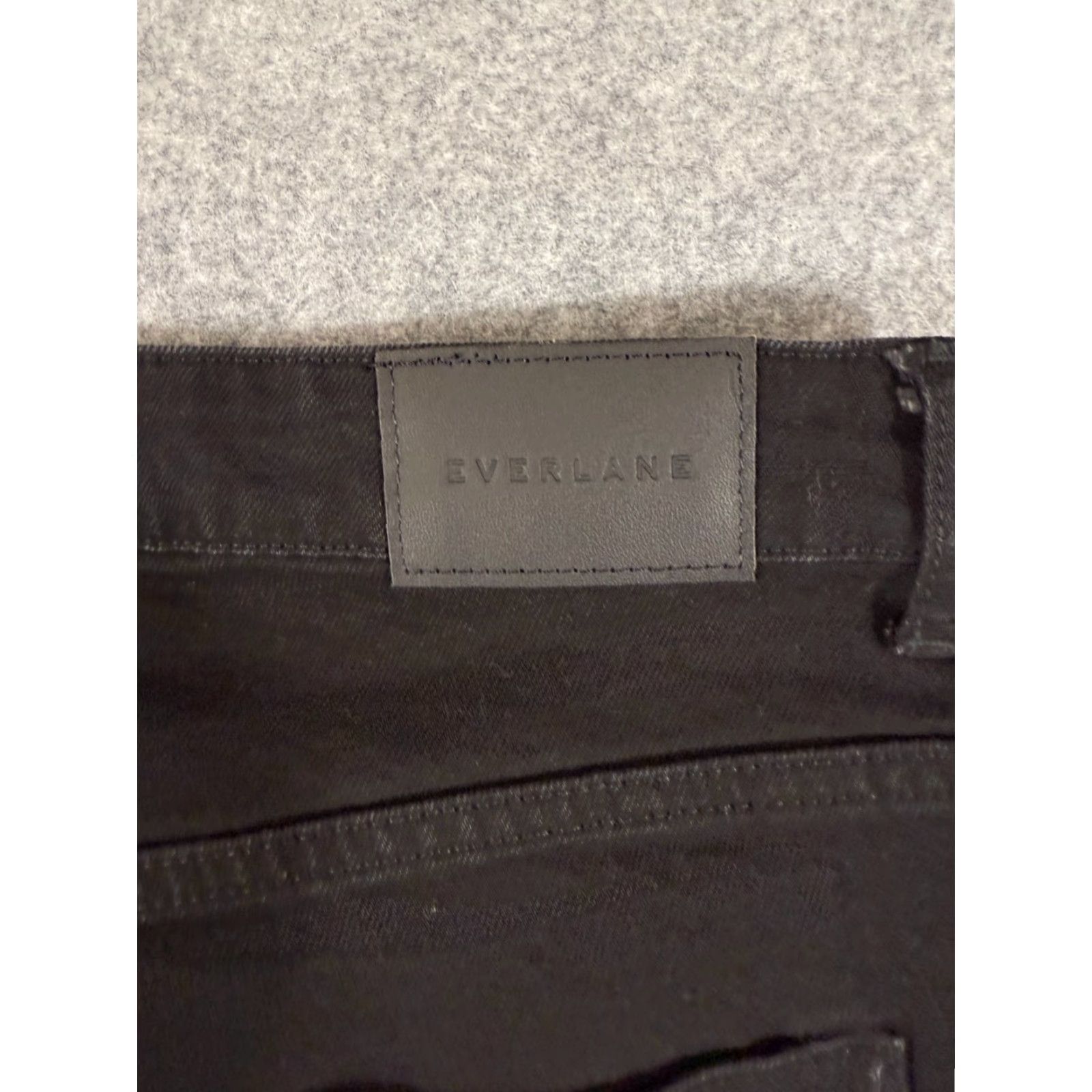 Everlane Everlane Jeans Womens 34R Black Denim Cotton Curvy High Waist Straight Leg Jeans Mens Womens Girls Size 24" / US 00 / IT 34 - 6 Thumbnail