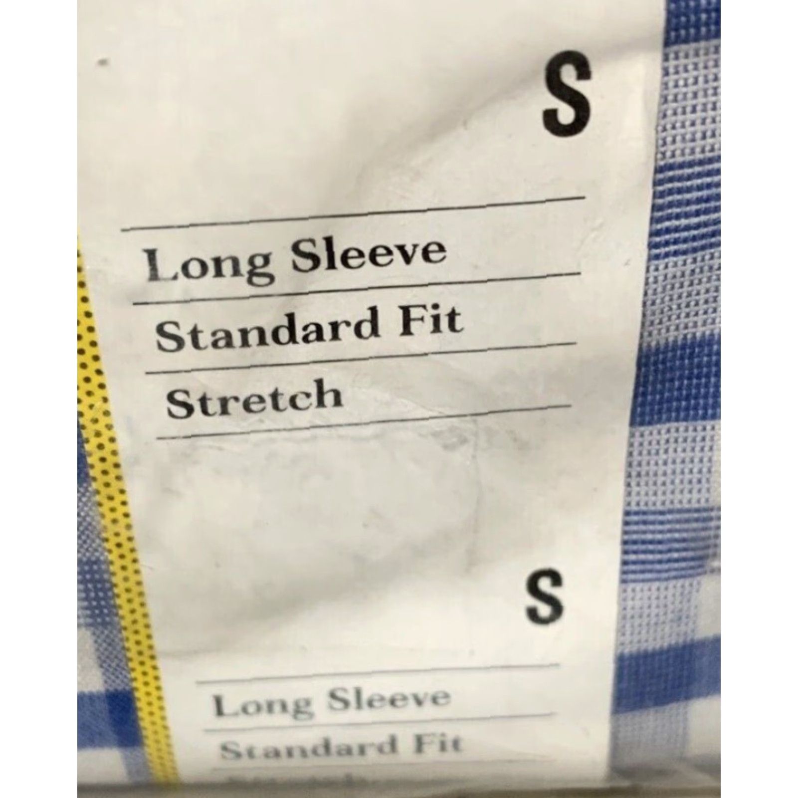 Vintage Goodfellow Shirt Men S Long Sleeve Button-Up Blue Plaid Non-Iron Stretch Dress Shirt Size 36R - 5 Thumbnail