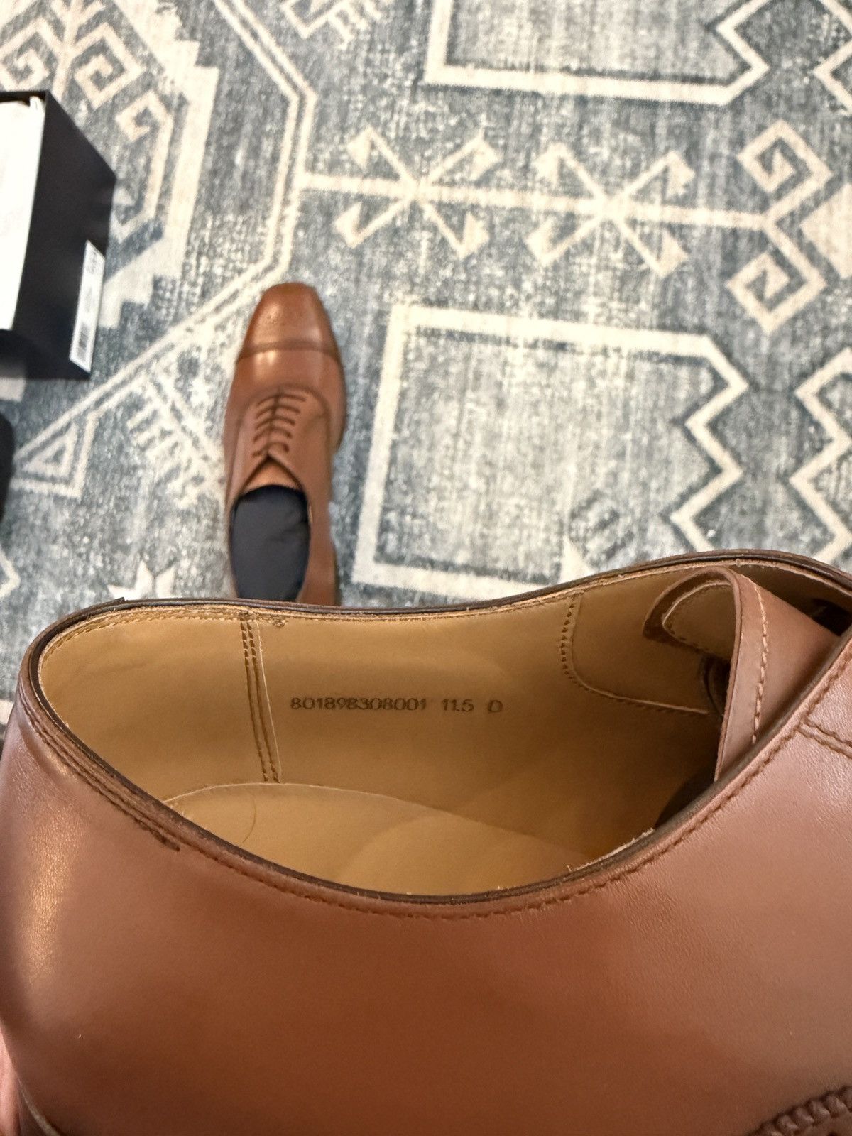 Ralph Lauren Purple Label RL Purple Label Denver Burnished Calfskin Cap-Toe Shoes Size US 11.5 / EU 44-45 - 10 Thumbnail