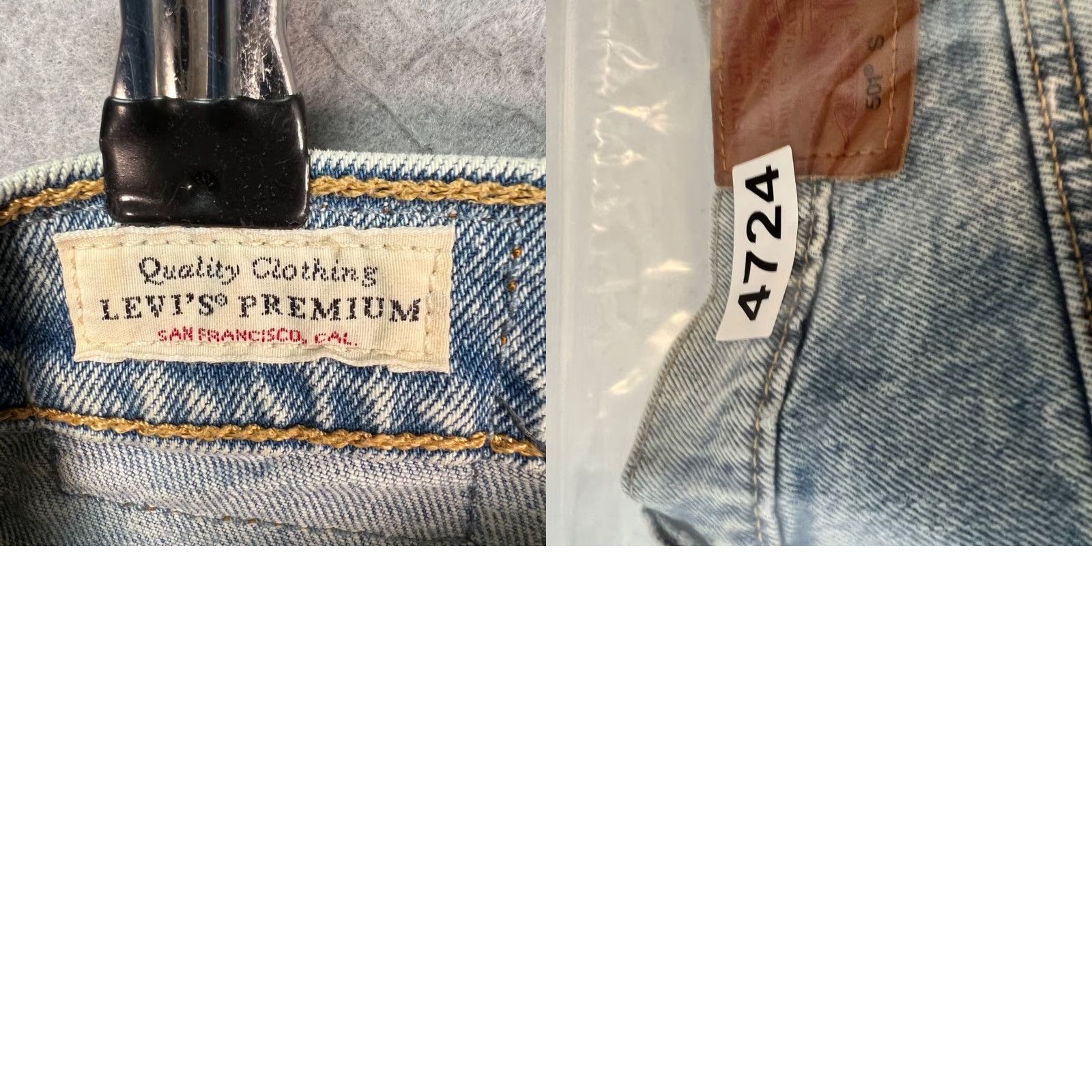 Levi's Levis 501 Womens Size 27 x 28 Light Wash Denim Jeans Stretch 5-Pocket Regular Skinny Blue Denim Jeans 90s Womens Levis 501 Series Size 27" / US 4 / IT 40 - 9 Thumbnail