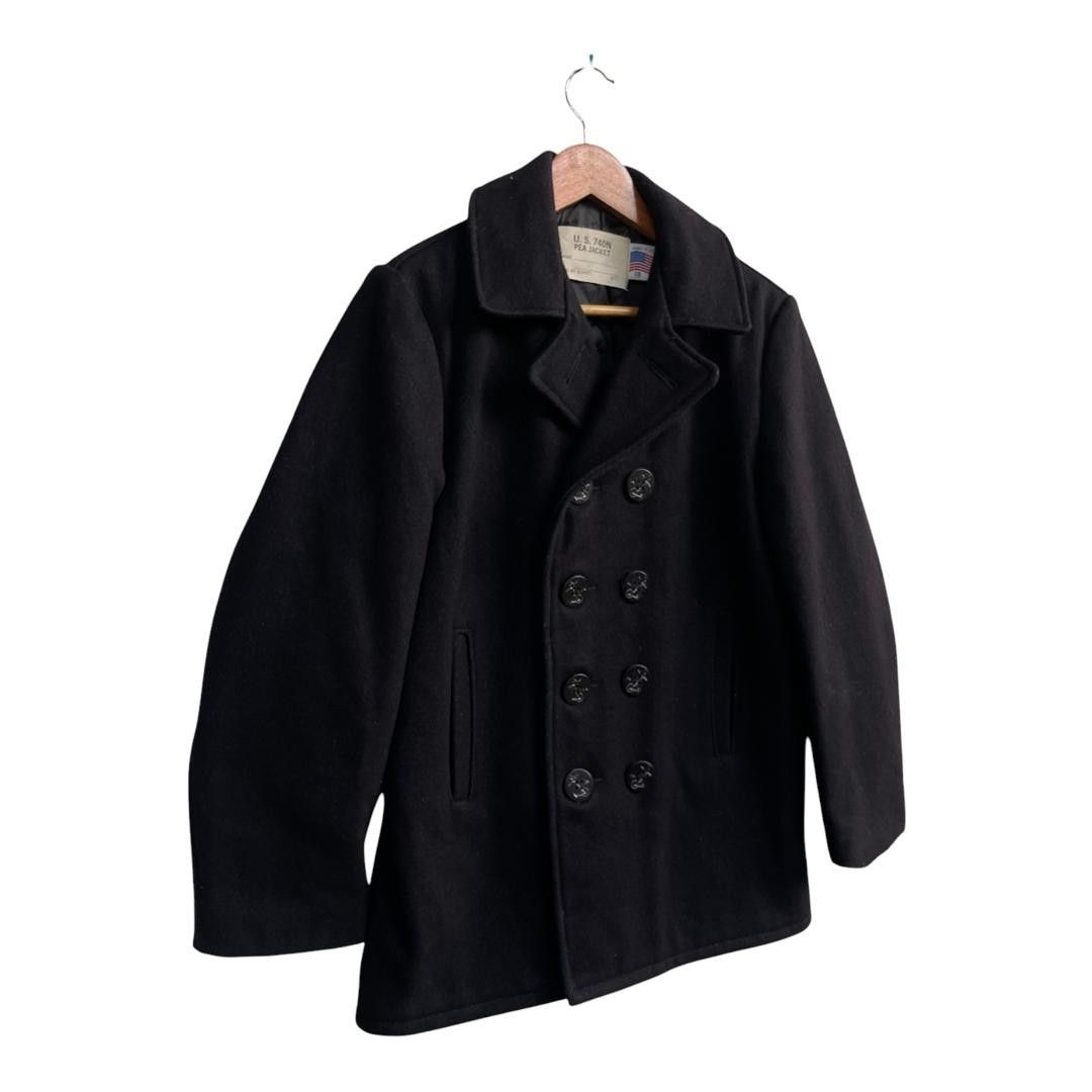 Schott Vintage Schoot Made In USA Peacoat Jacket Size US M / EU 48-50 / 2 - 4 Thumbnail