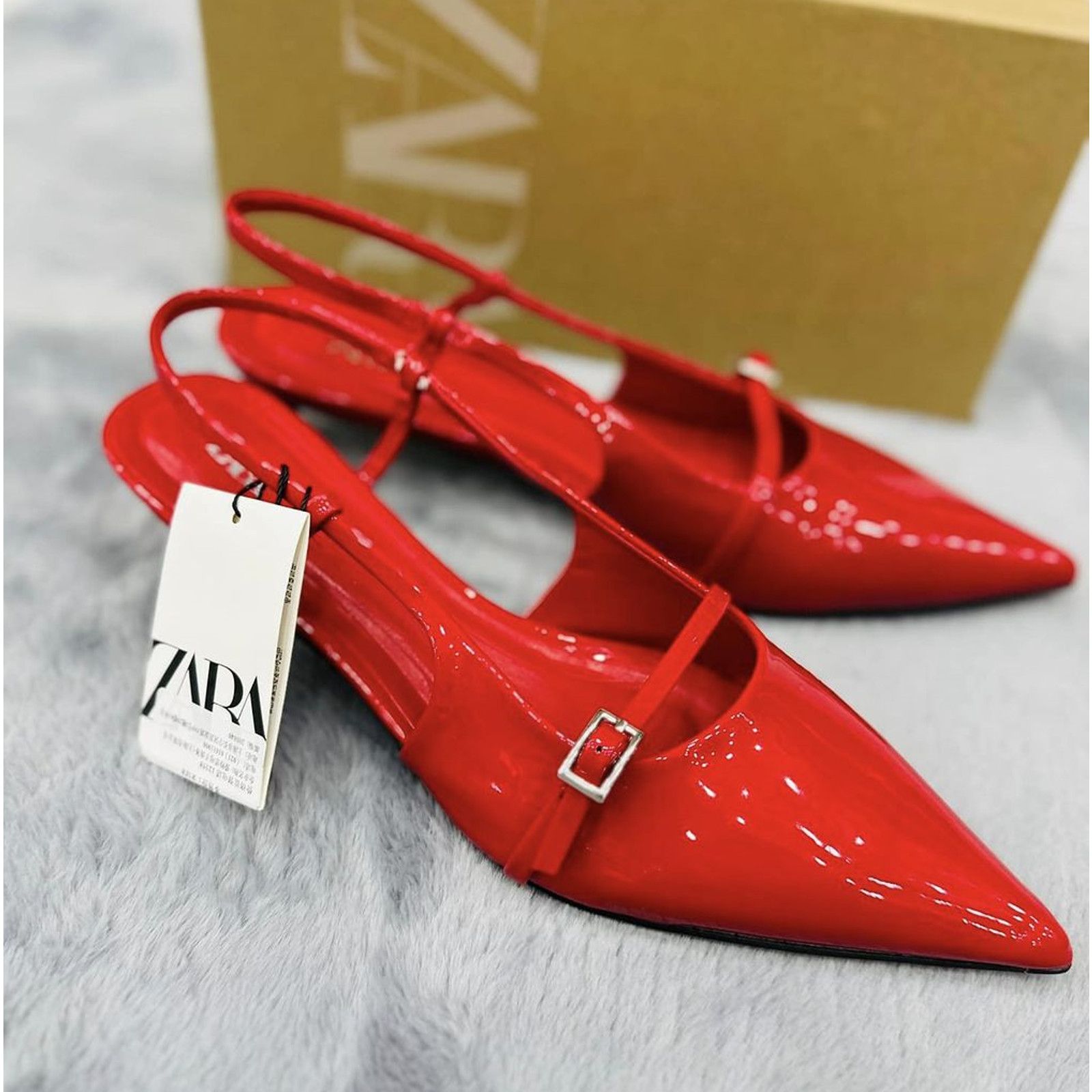Zara ZARA Red Kitten Heels NWT Size US 7.5 / IT 37.5 - 12 Thumbnail