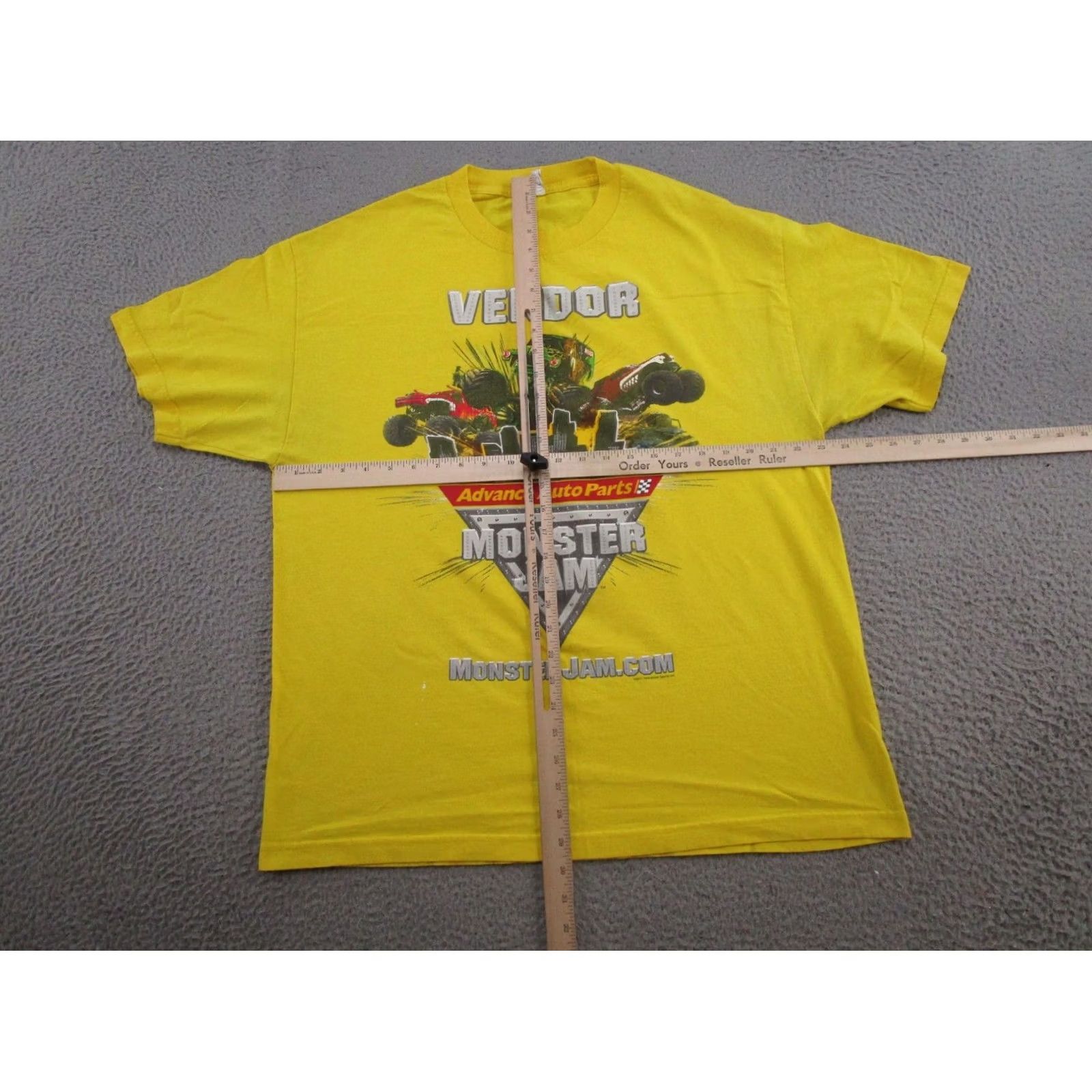 Vintage Monster Jam Advance Auto Parts Vendor T-Shirt Double Sided Mens XL Read Size US XL / EU 56 / 4 - 6 Thumbnail
