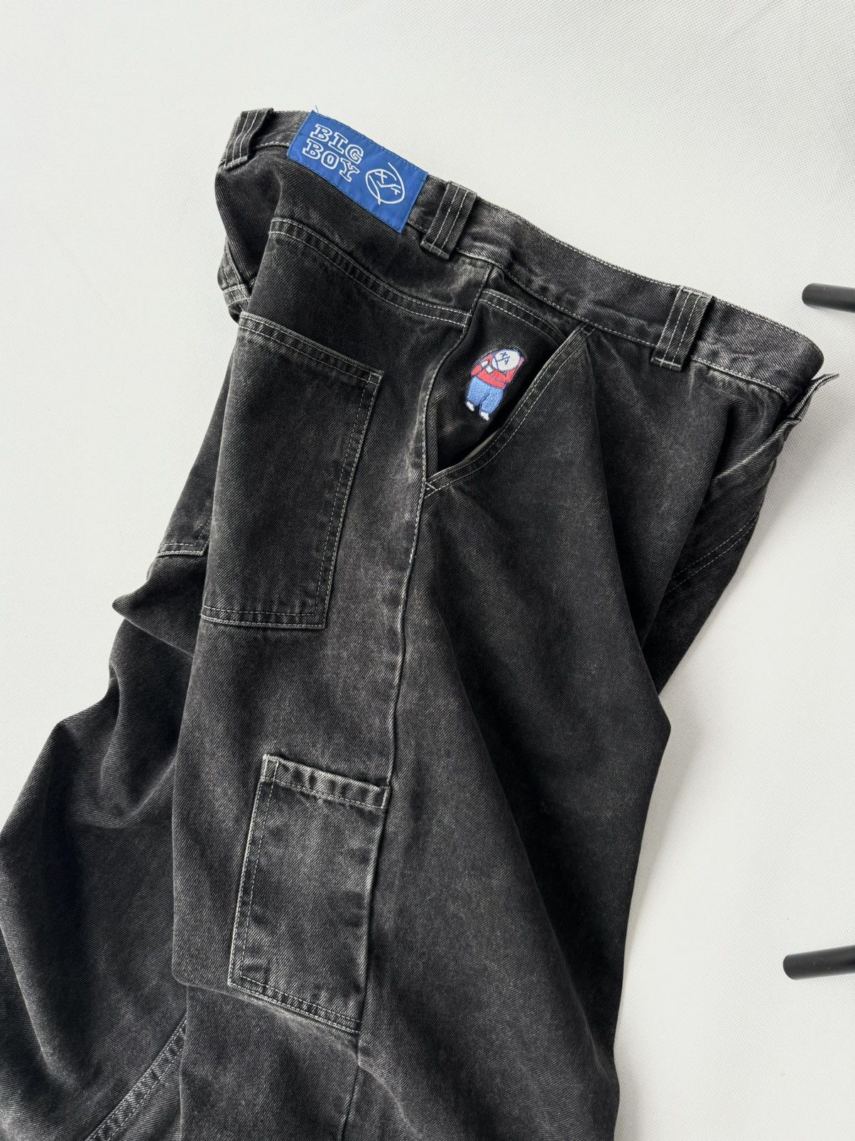 JNCO Rare Polar Big Boy Work Pants Washed Black Baggy Jnco Style Size US 32 / EU 48 - 7 Thumbnail