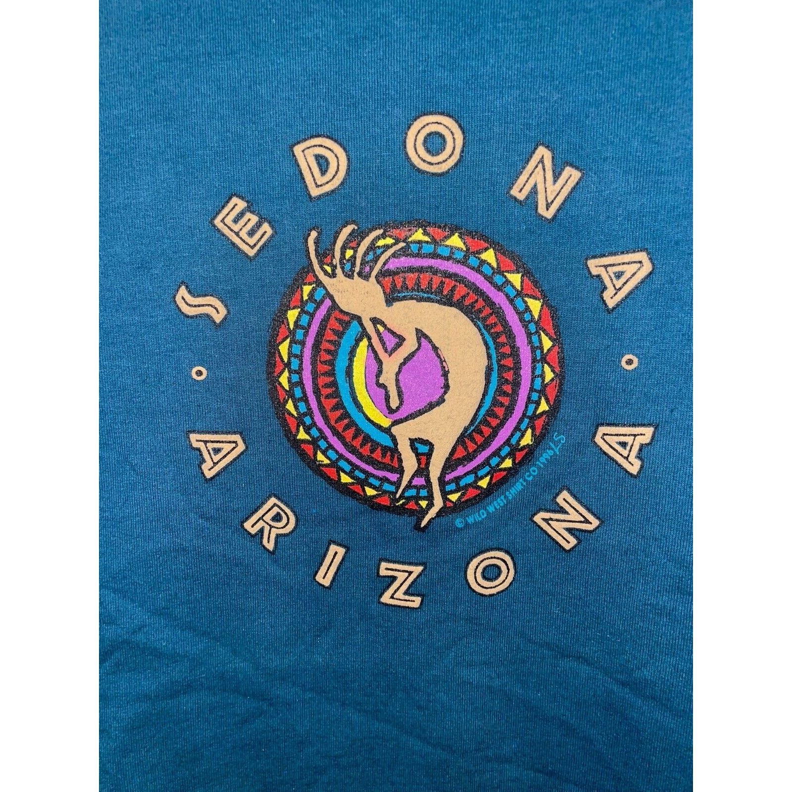 Jerzees Vintage Sedona Arizona Shirt Bullseye Kokopelli Tee VTG 90s Size US L / EU 52-54 / 3 - 2 Thumbnail