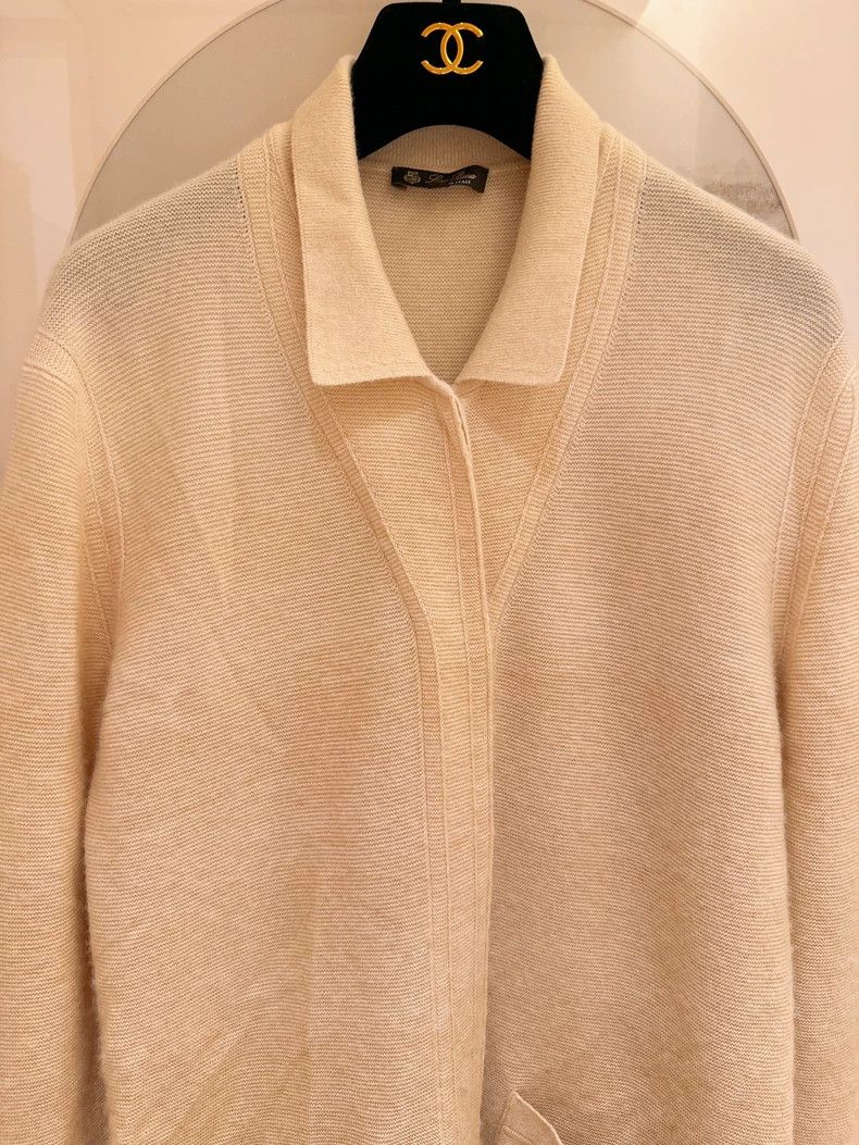 Loro Piana LORO PIANA Creamy yellow gradient cashmere cardigan Size M / US 6-8 / IT 42-44 - 3 Thumbnail