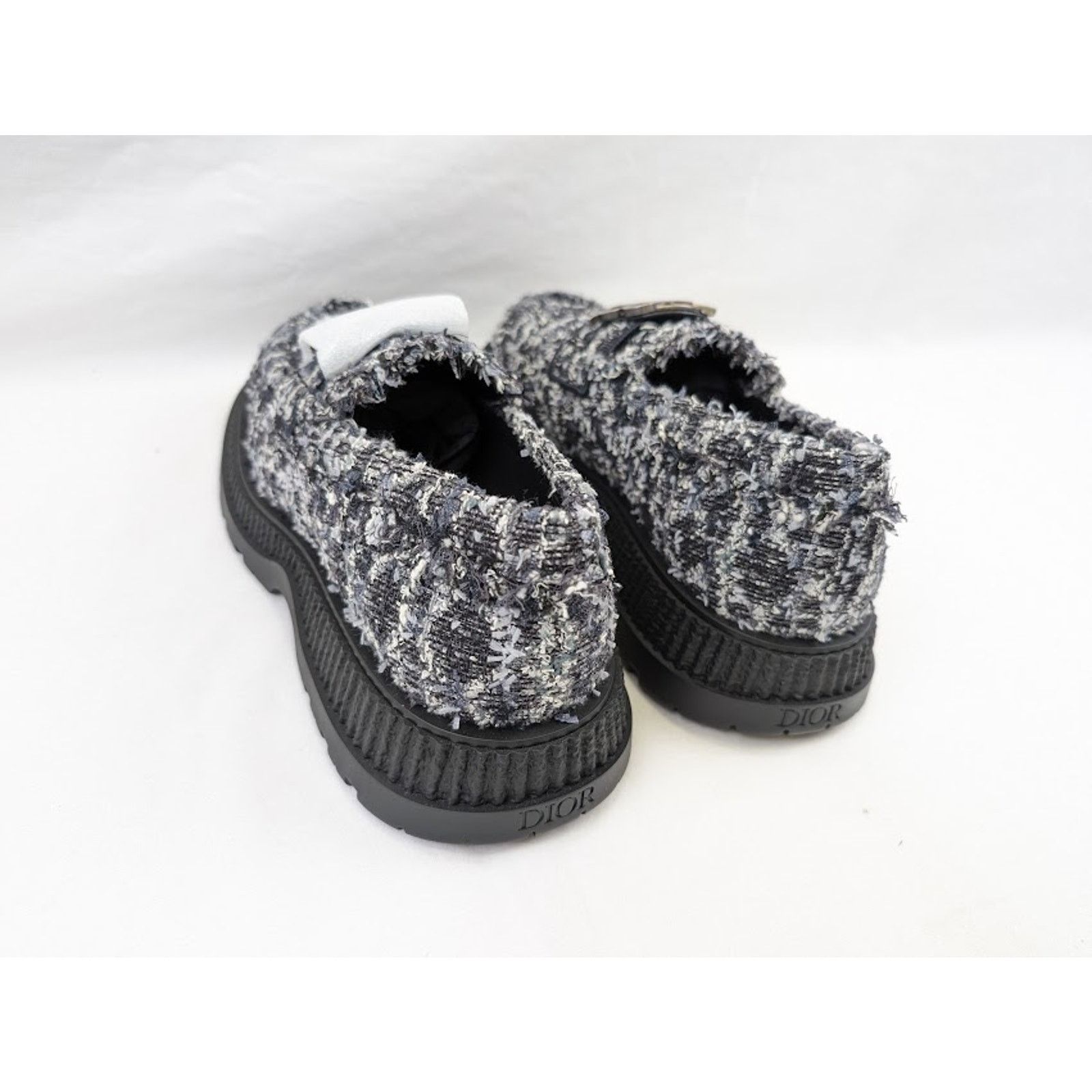Dior o1rshd1 Buffalo Loafers Fabric in Navy Blue Size US 11 / EU 44 - 19 Thumbnail