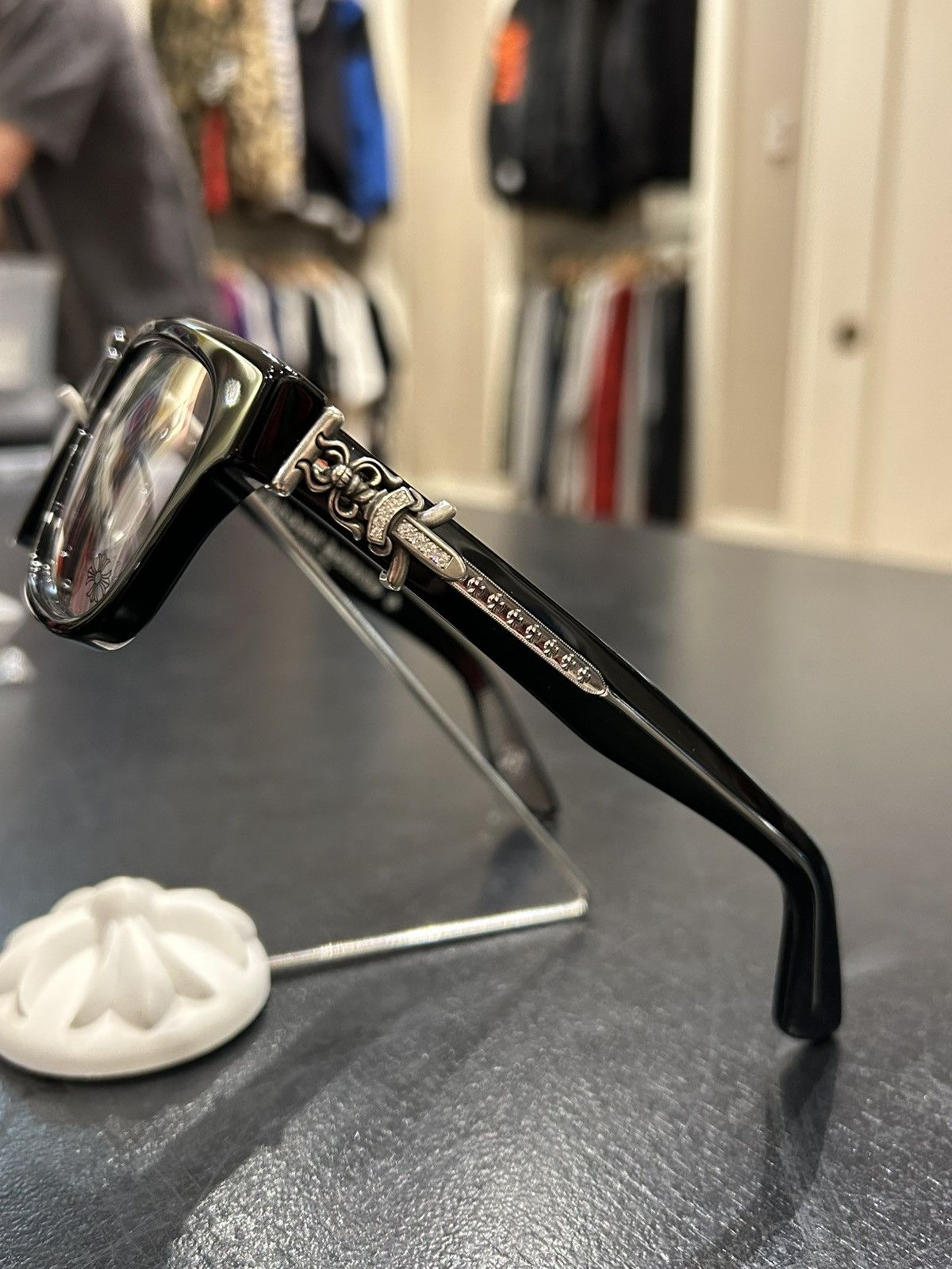 Chrome Hearts Chrome Hearts Diamond ‘Vagillionaire’ II’ Glasses Size ONE SIZE - 2 Thumbnail