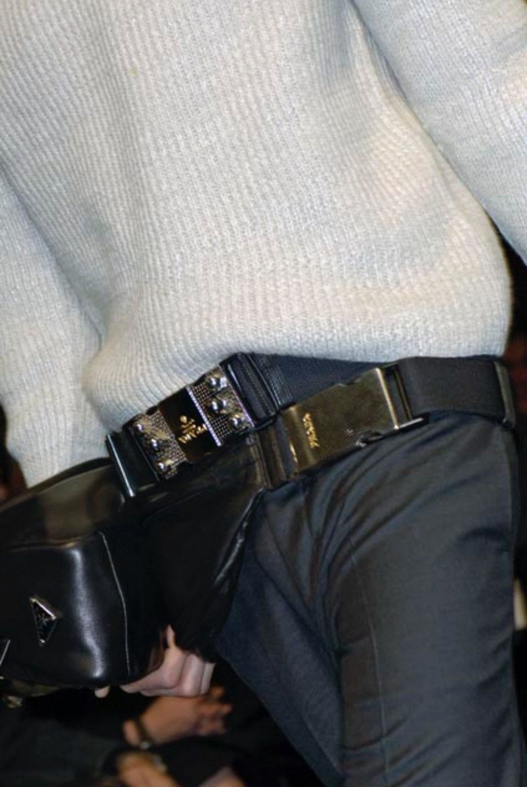 Prada PRADA FW 2007 Massive Studded Screws Logo Metal Belt runway Size ONE SIZE - 3 Thumbnail