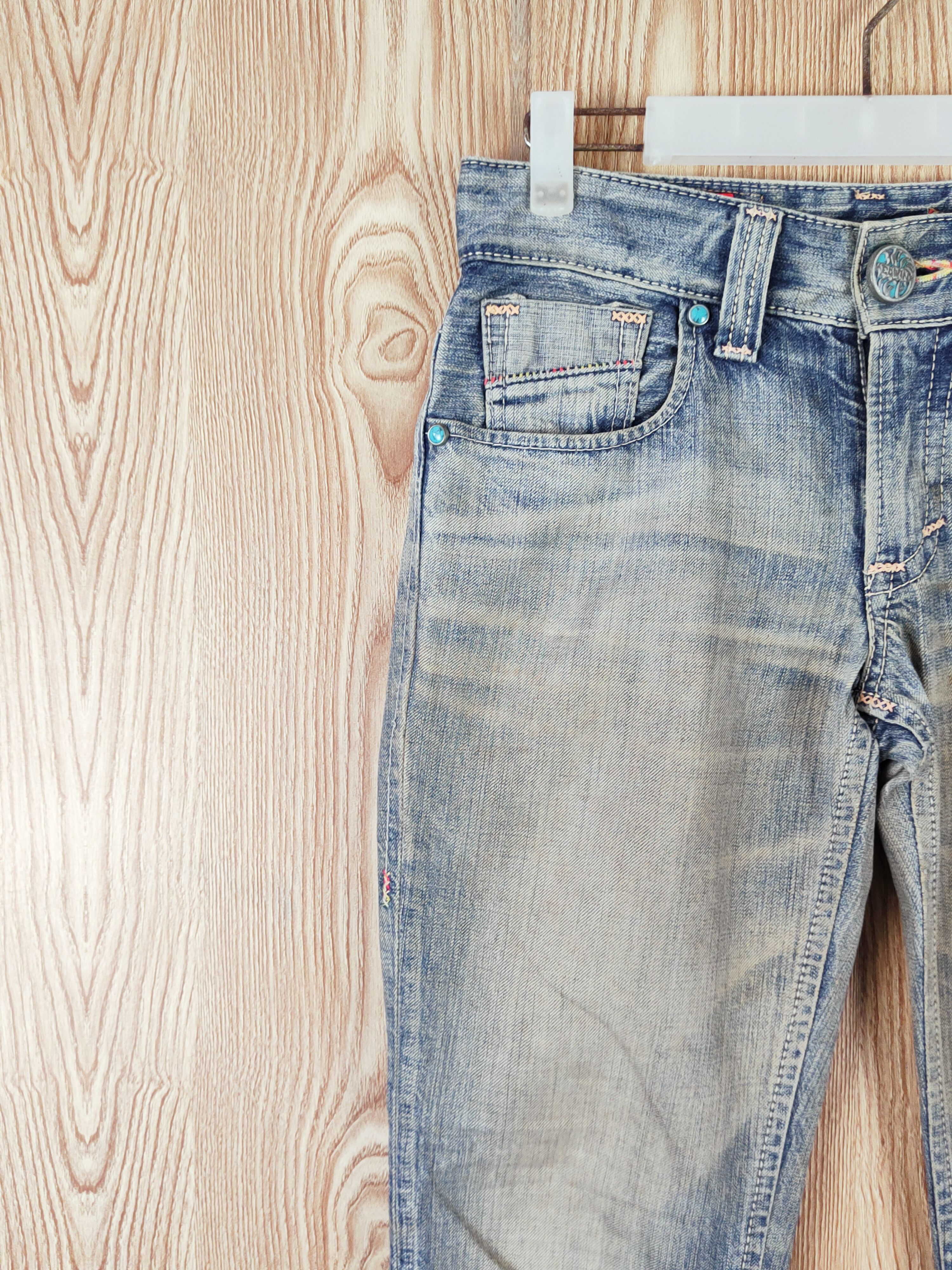 Edwin Edwin Blue Faded Distressed Ripped Jeans #W234 Size 28" / US 6 / IT 42 - 3 Thumbnail