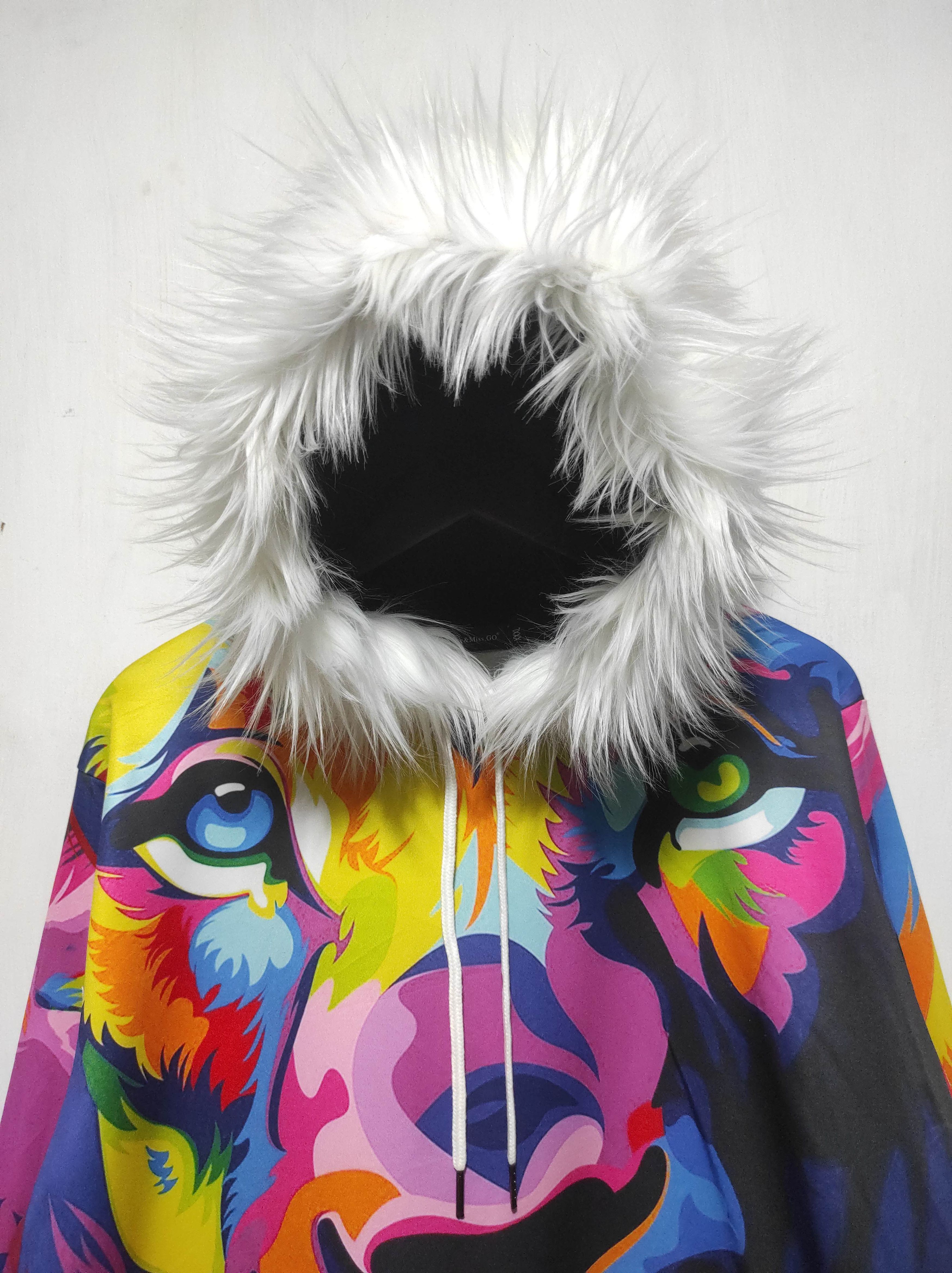 Hysteric Glamour Mr.Bao Long & Miss.Go Leon Fur Hoodie IfSixWasNine LGB style Size US L / EU 52-54 / 3 - 3 Thumbnail