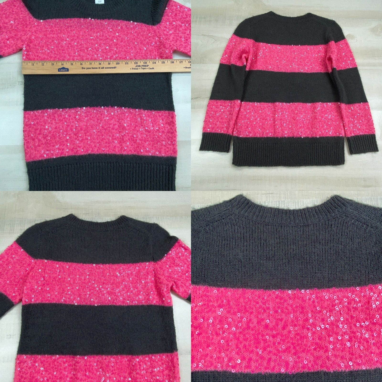 J.Crew J.Crew Women's Striped Sequin Sweater Small Multicolor Size S / US 4 / IT 40 - 8 Thumbnail