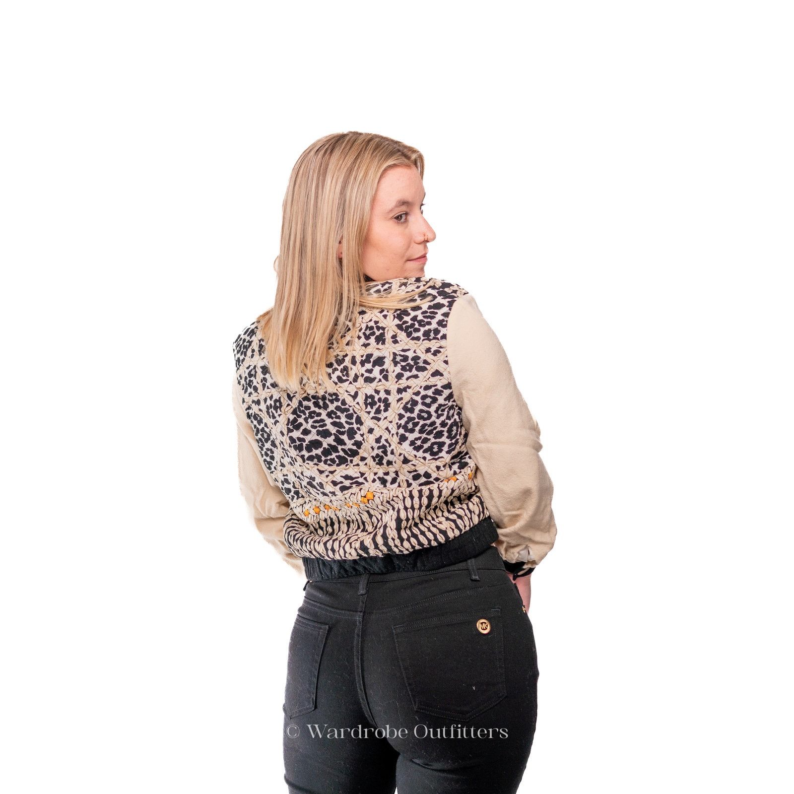 Vintage Vintage 1980s Howard Wolf Floral Silky Cropped Jacket Size M / US 6-8 / IT 42-44 - 8 Thumbnail