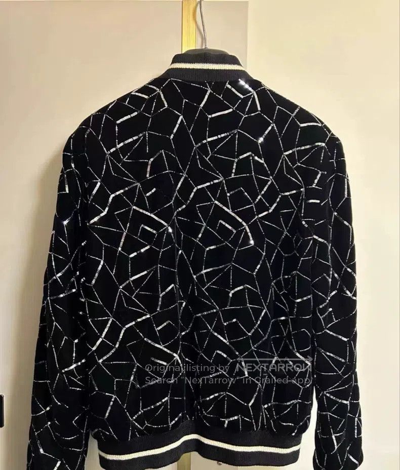 Saint Laurent Paris Saint Laurent Paris Glitter Beaded Velvet Black Jacket Bas Size US S / EU 44-46 / 1 - 2 Thumbnail