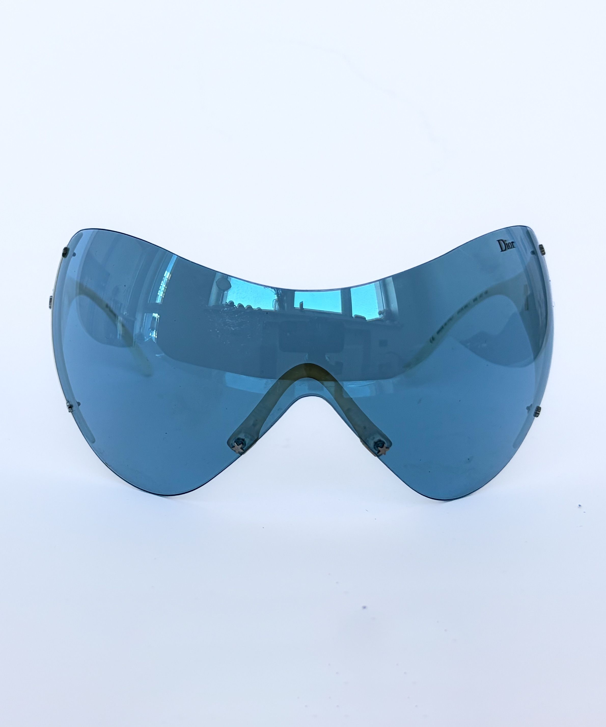 Dior 🔴 DIOR Sunglasses Ski 1 White Blue Mask Shield GALLIANO Size ONE SIZE - 5 Thumbnail