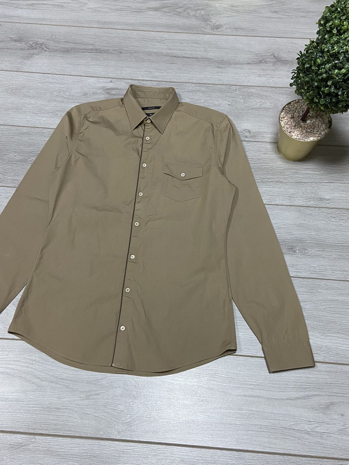 Gucci Gucci web stripe red green vintage shirt buttons Size US M / EU 48-50 / 2 - 9 Thumbnail