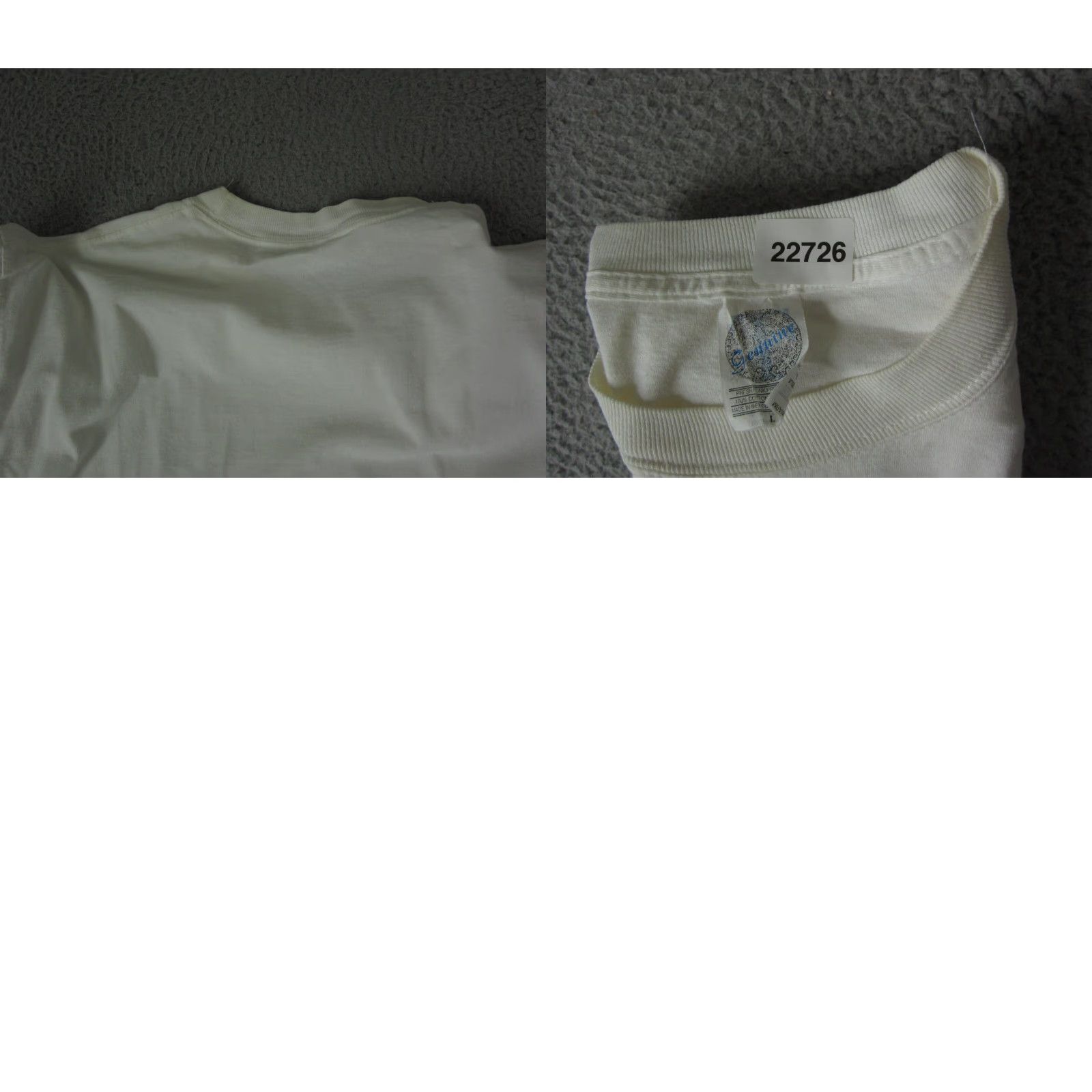 Vintage VINTAGE Genuine Shirt Men L White 90s 80s Tee Logo Cotton Jersey Crew Neck Short Sleeve Casual Gma Cottage Core 1990-1999 Mens T-Shirt Size US L / EU 52-54 / 3 - 9 Thumbnail