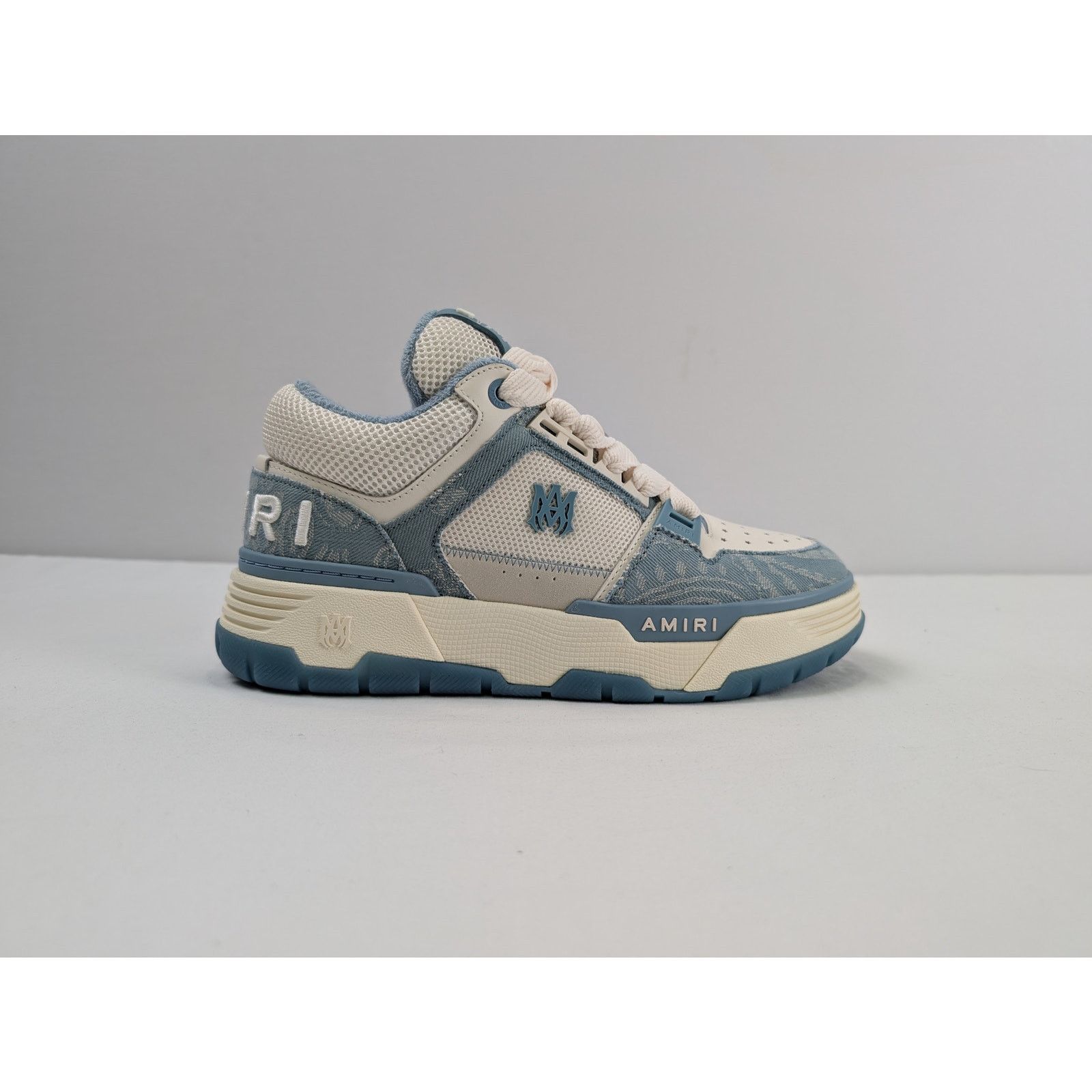 Amiri o1rshd1 Q:3 / Bandana Denim MA-1 Sneakers in Dusty Blue Size US 9 / EU 42 - 4 Thumbnail