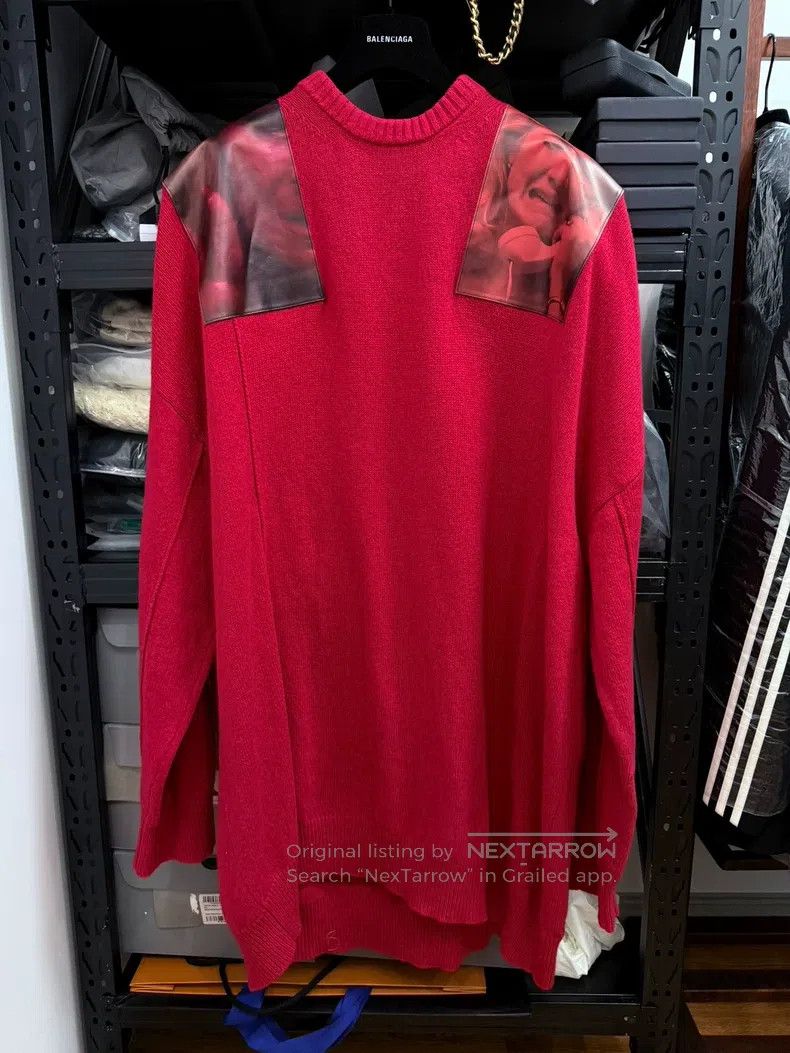 Raf Simons Raf Simons Red velvet season wool patch sweater Size US XS / EU 42 / 0 - 1 Thumbnail