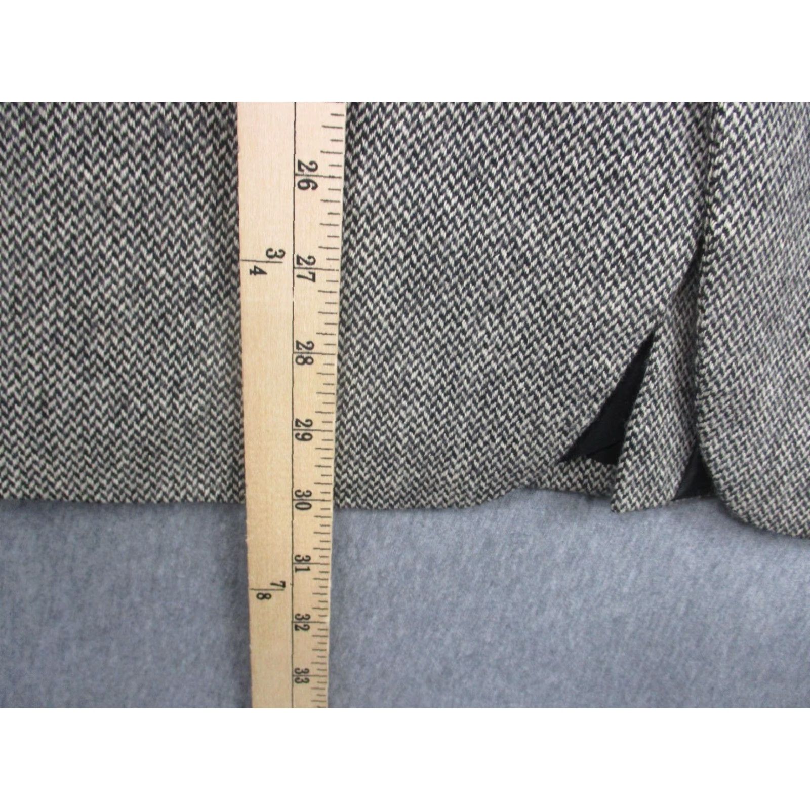 Jos. A. Bank Jos A Bank Blazer Mens 42 Regular Gray Herringbone Pure Cashmere Sport Coat Jacket Size 42R - 3 Thumbnail