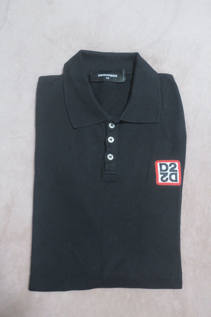 Dsquared2 Black Polo Size XS Classic Fit Size US XS / EU 42 / 0 - 4 Thumbnail
