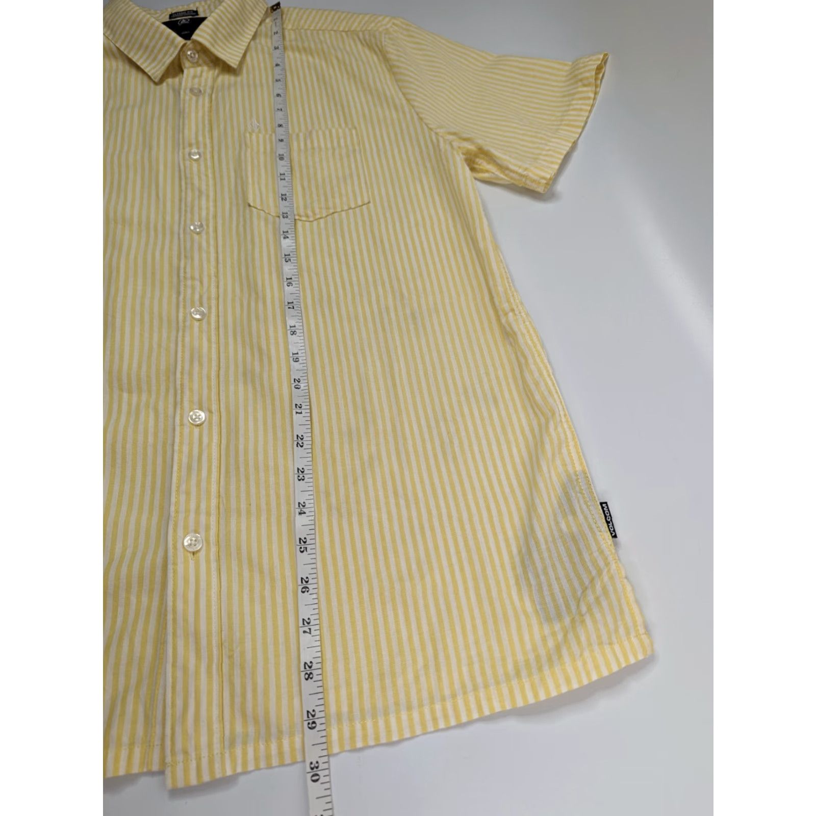 Volcom Volcom Classic Fit Shirt Men Size Large Yellow Stripe Short Sleeve Button-Down Shirt Size US L / EU 52-54 / 3 - 3 Thumbnail