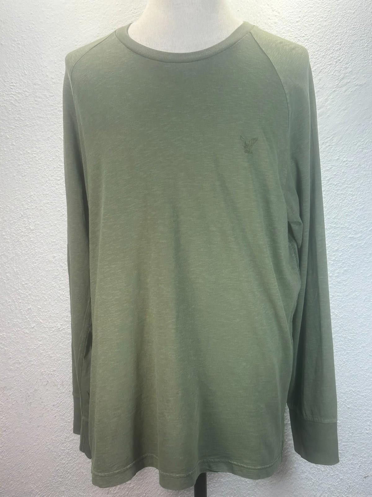 American Eagle Outfitters American Eagle Men XL Green Athletic Fit Embroidered T-Shirt Size US XL / EU 56 / 4 - 1 Thumbnail