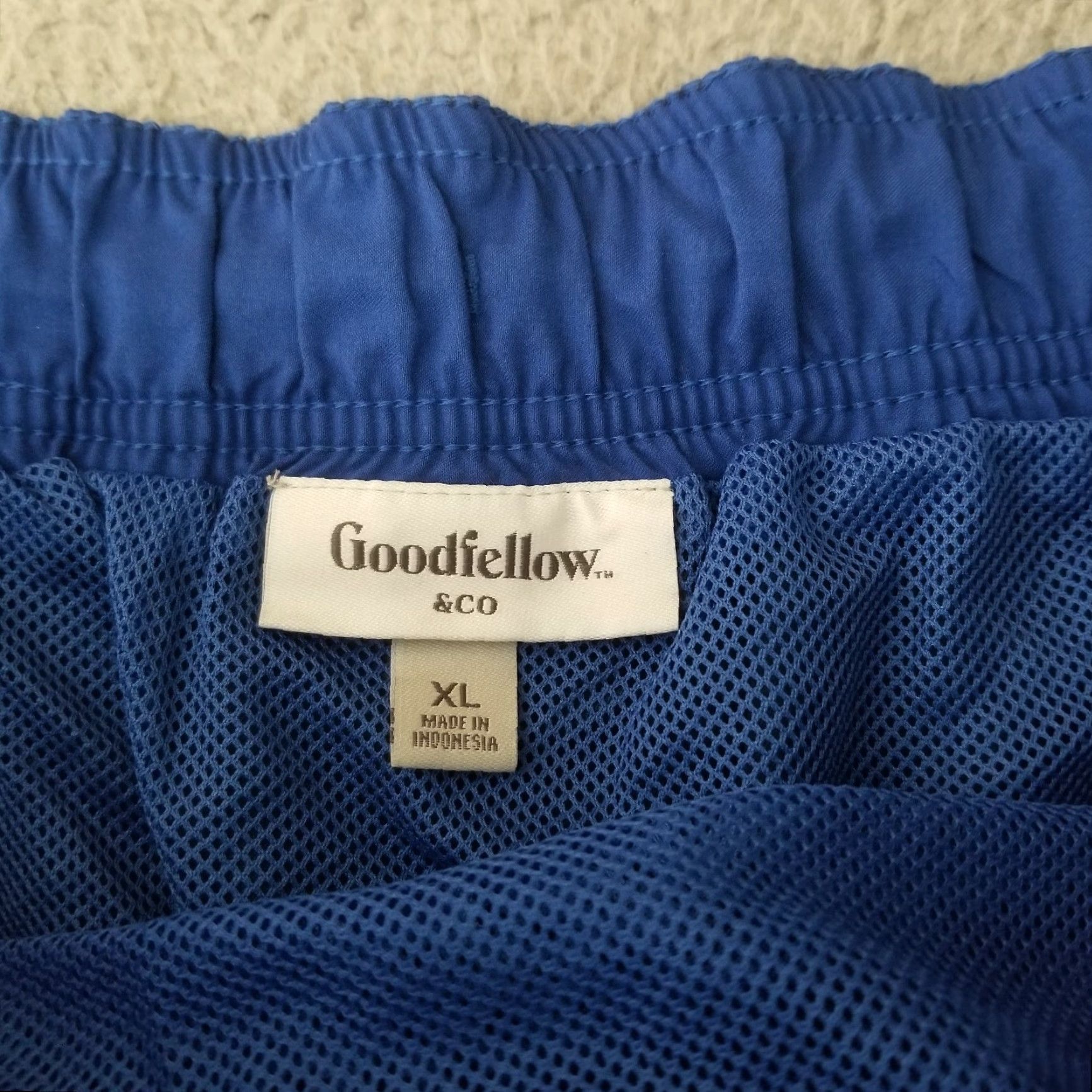 Vintage Goodfellow Mens XL Blue Board Shorts Swimming Trunks Quick Dry Pockets Drawstring Size US 36 / EU 52 - 4 Thumbnail