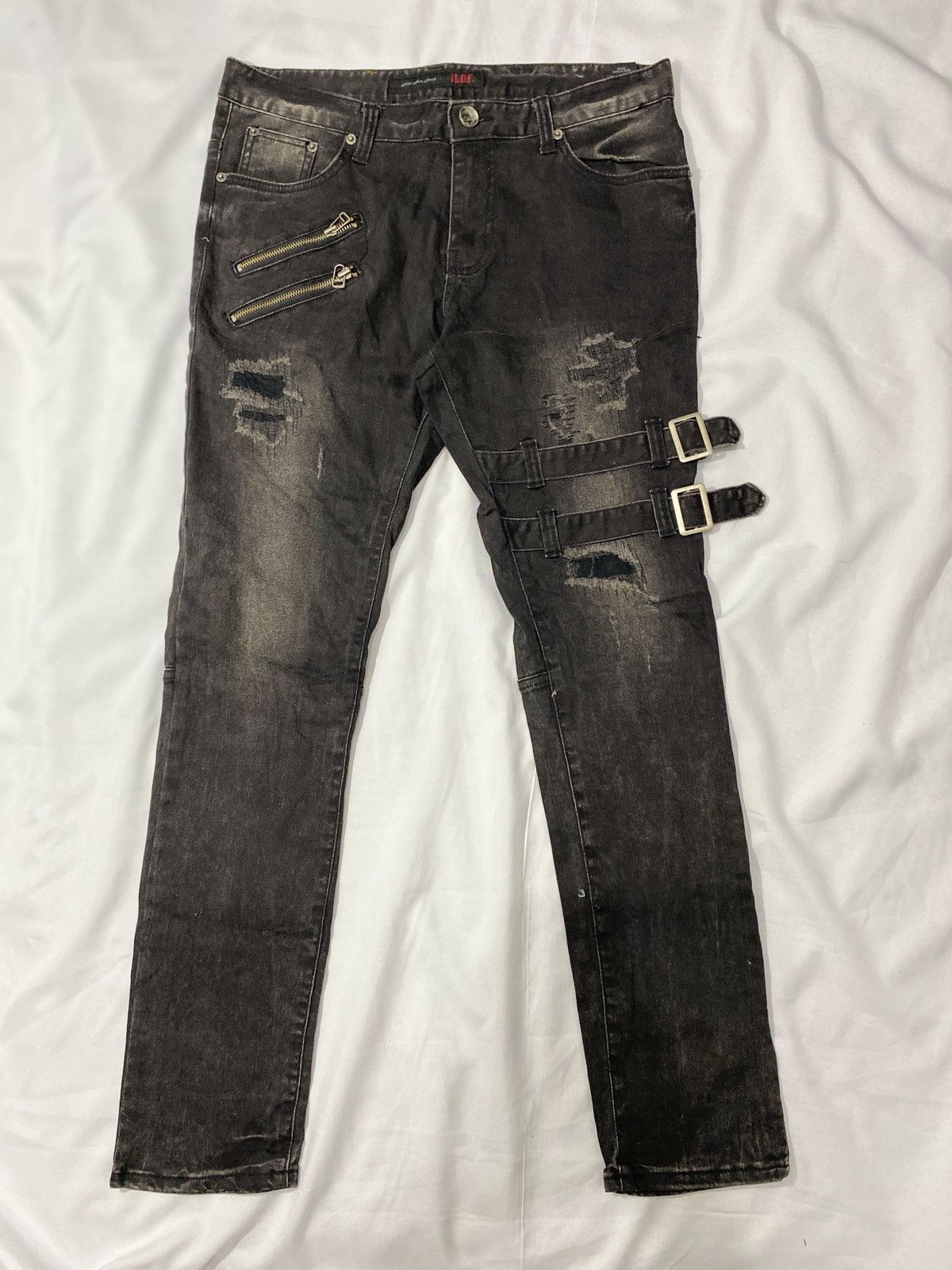 If Six Was Nine ILDF Bondage Jeans Obelisk Street Punk Denim Size US 32 / EU 48 - 1 Thumbnail