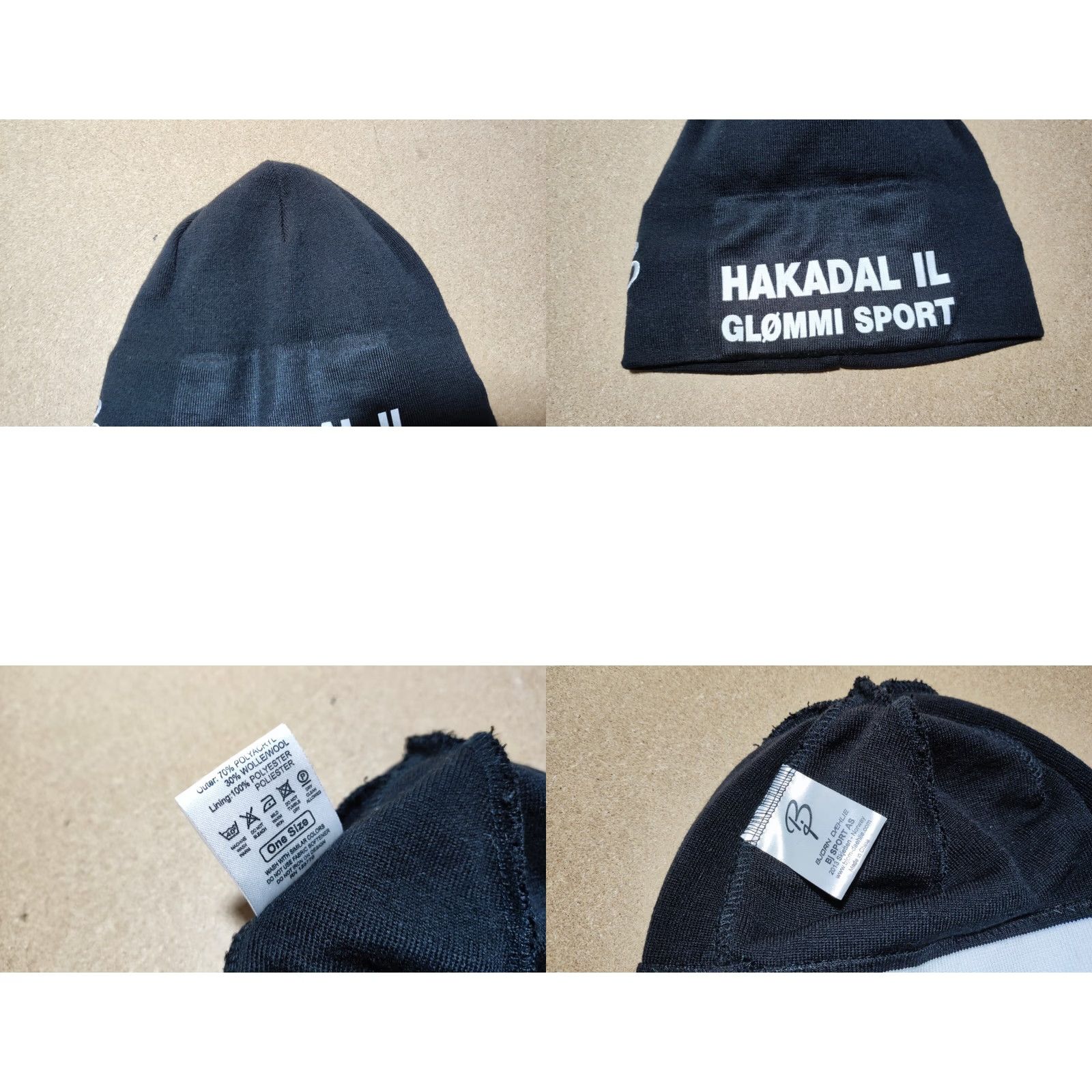 Vintage Bjorn Daehlie Black Hat Ski Cap Winter Cross Country Biathlon Thermal Lined Knit Size ONE SIZE - 8 Thumbnail