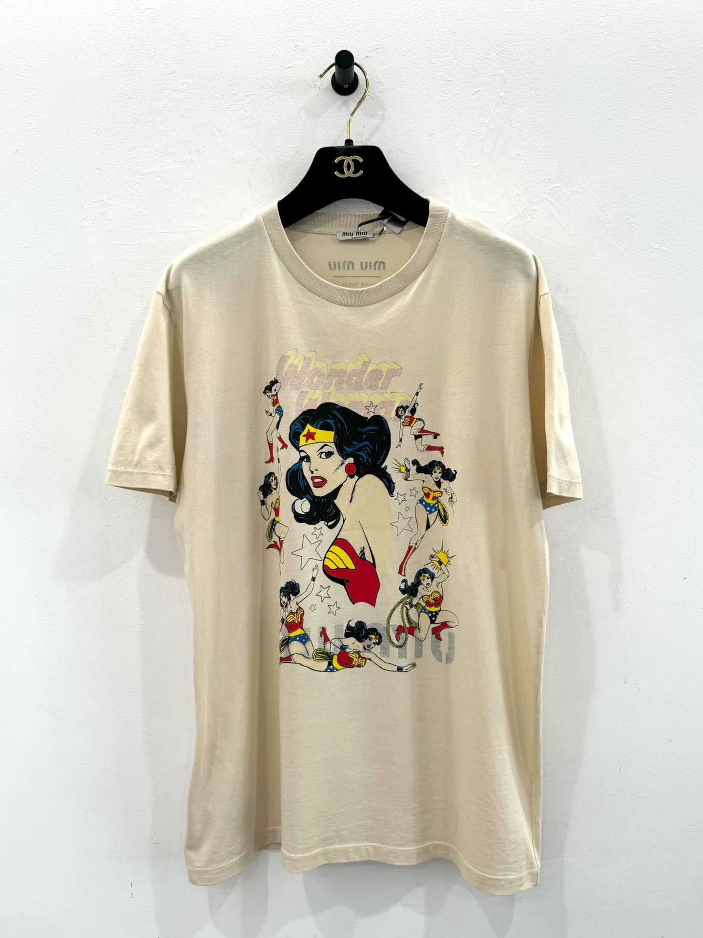 Miu Miu Miumiu Wonder Woman Women's Short-Sleeve Tee Size M / US 6-8 / IT 42-44 - 1 Thumbnail