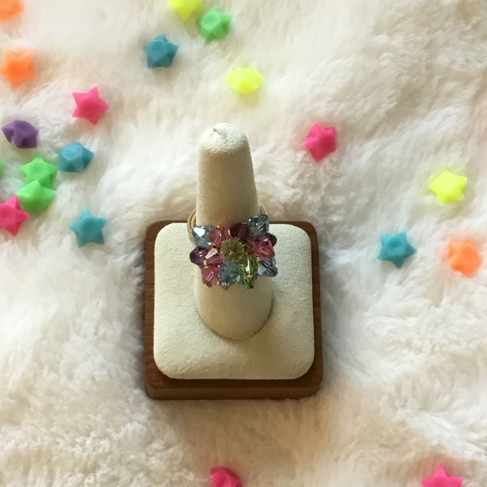 Other Cluster Multi Vivid Crystals Ring Size ONE SIZE - 3 Thumbnail