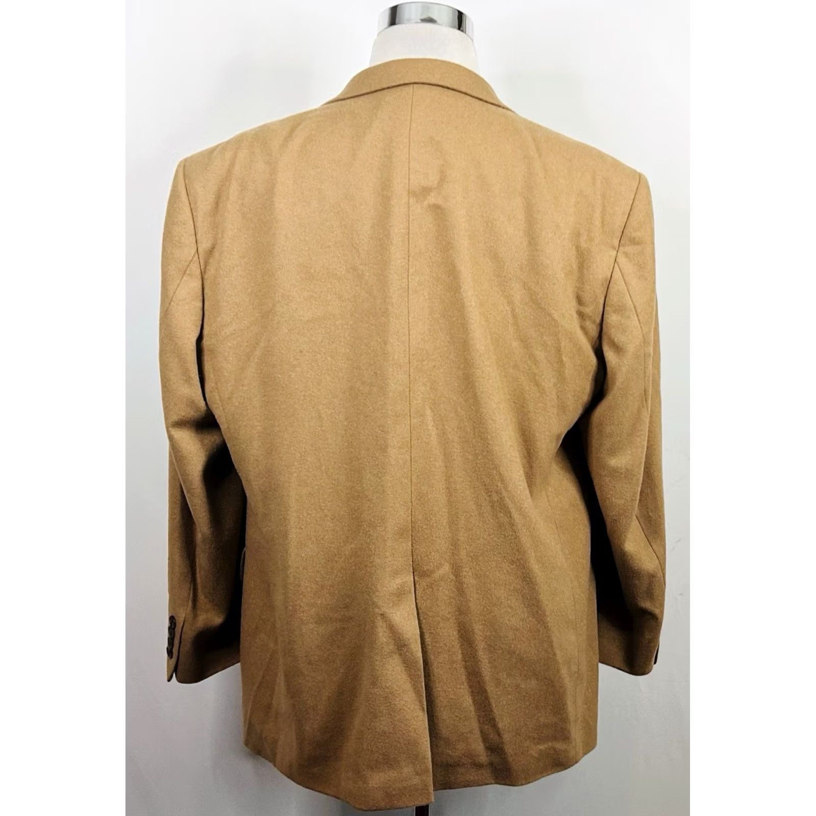 Stafford Stafford 46R Sport Coat Wool Camel Hair Blend Beige Two Button Lined Vented Men Jacket Coat Regular Notch 2 Piece 46M? Size US XS / EU 42 / 0 - 7 Thumbnail