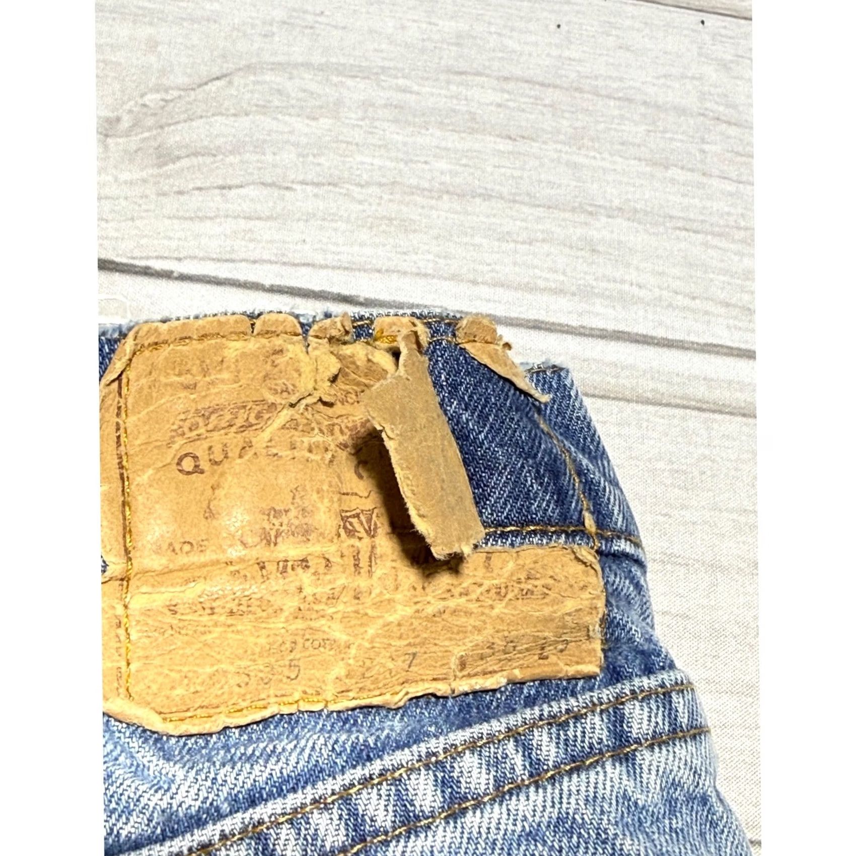 Levi's VINTAGE Levi's 505 Jeans Mens 34x28 Light Wash Blue Orange Tab Straight Leg USA Size US 34 / EU 50 - 4 Thumbnail