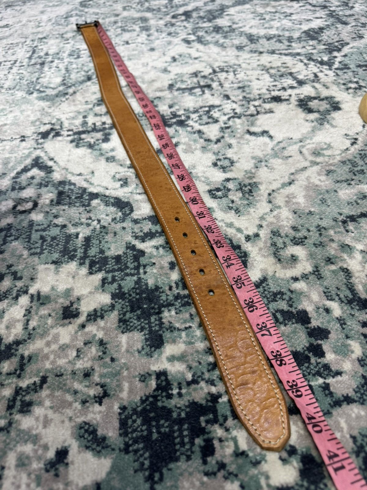 The Flat Head THE FLAT HEAD METAL BUCKLE LEATHER BELT 32-36" Size 34 - 2 Thumbnail