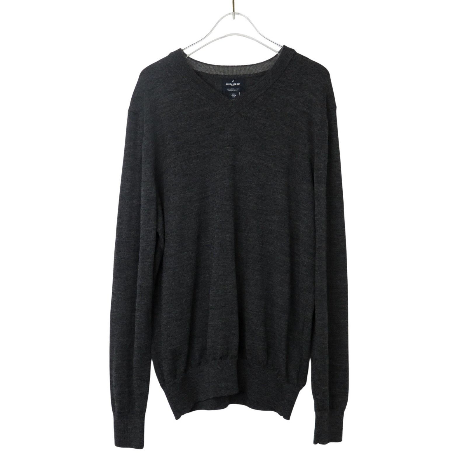 Nordstrom Daniel Hechter Charcoal Gray Merino Wool Sweater Medium Size US M / EU 48-50 / 2 - 2 Thumbnail