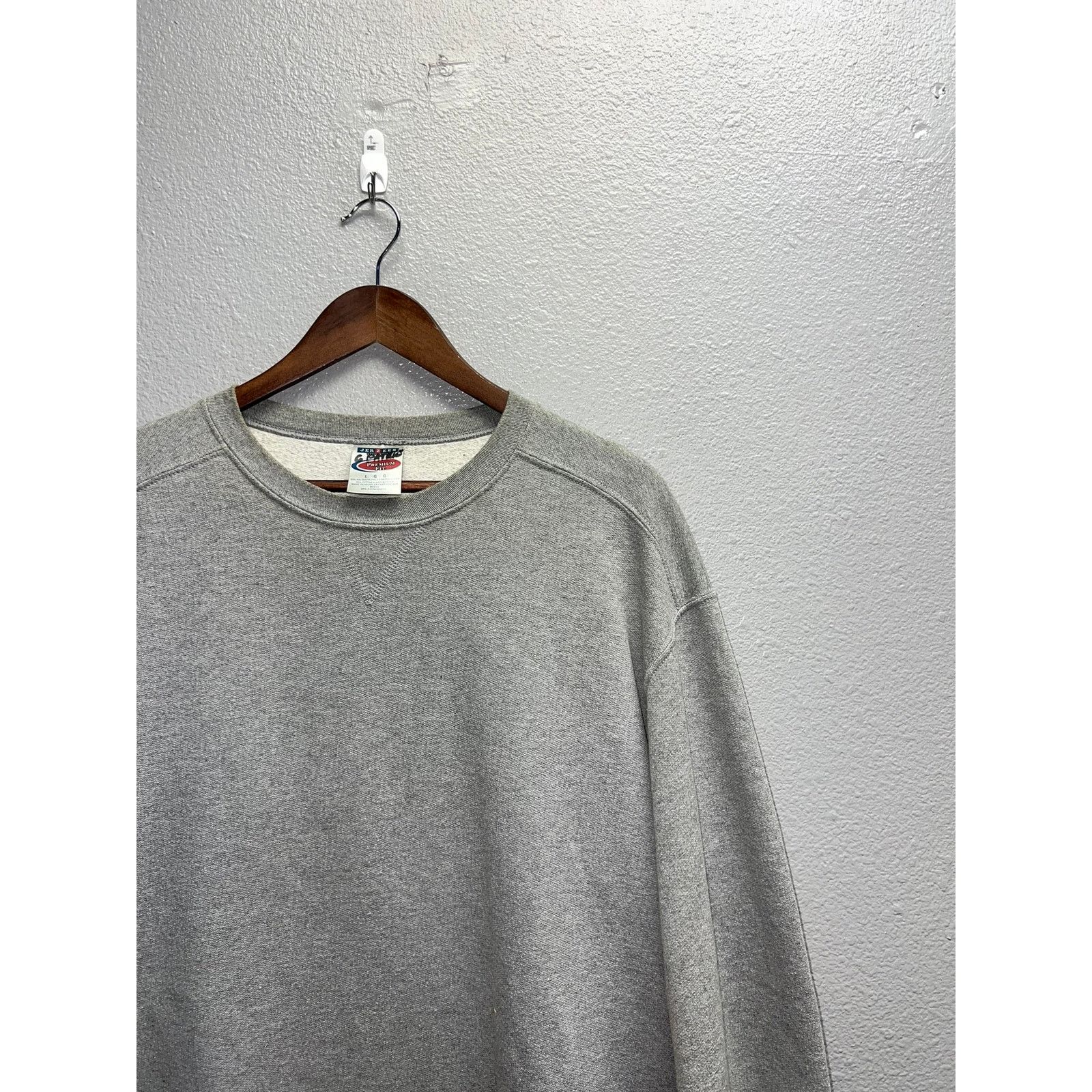 Vintage Vintage Gray Blank Sweatshirt Jerzees Fit Crewneck VTG Large Size US L / EU 52-54 / 3 - 2 Thumbnail